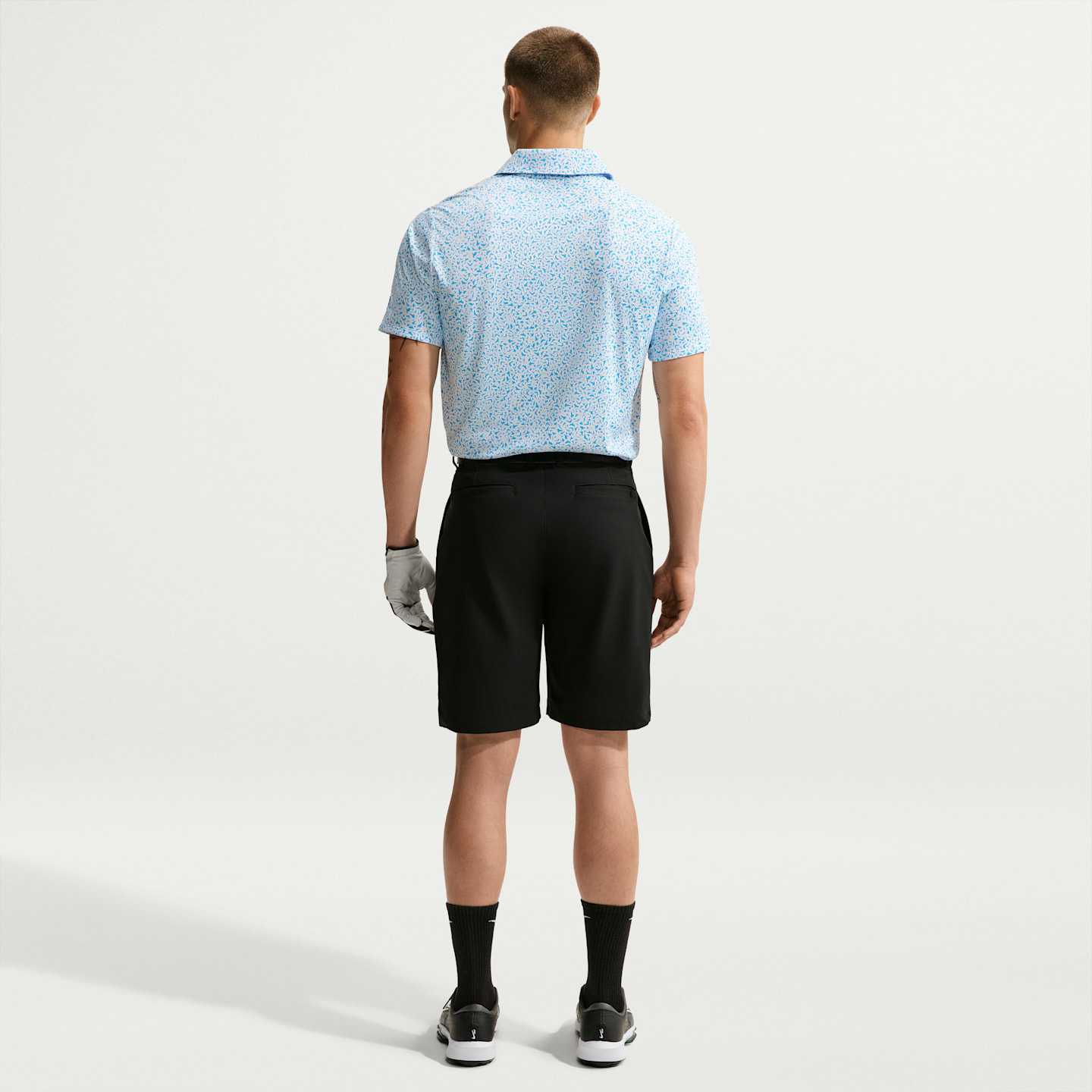Мужское поло Nike Par Dri-FIT Microprint Birds Golf Polo, цвет: Синий — фото 5
