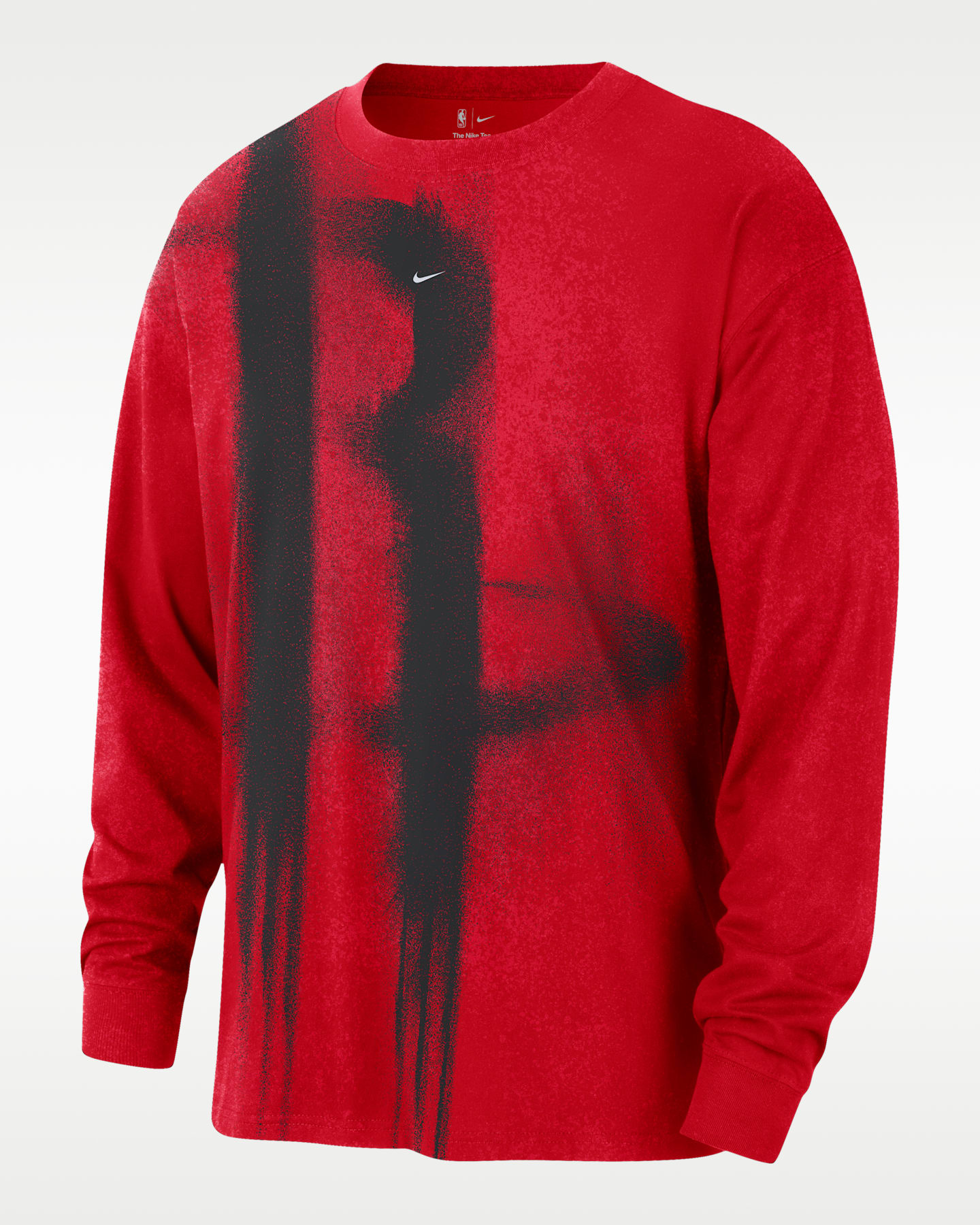 Мужская футболка Nike Houston Rockets Essential Anthem Long-Sleeve Basketball, цвет: Красный — фото 3