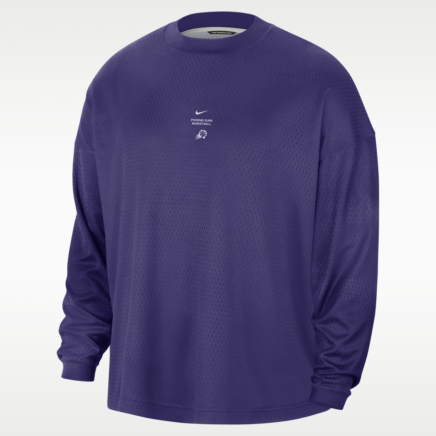Мужской баскетбольный лонгслив Nike Phoenix Suns Standard Issue, цвет: Орхидея — фото 2