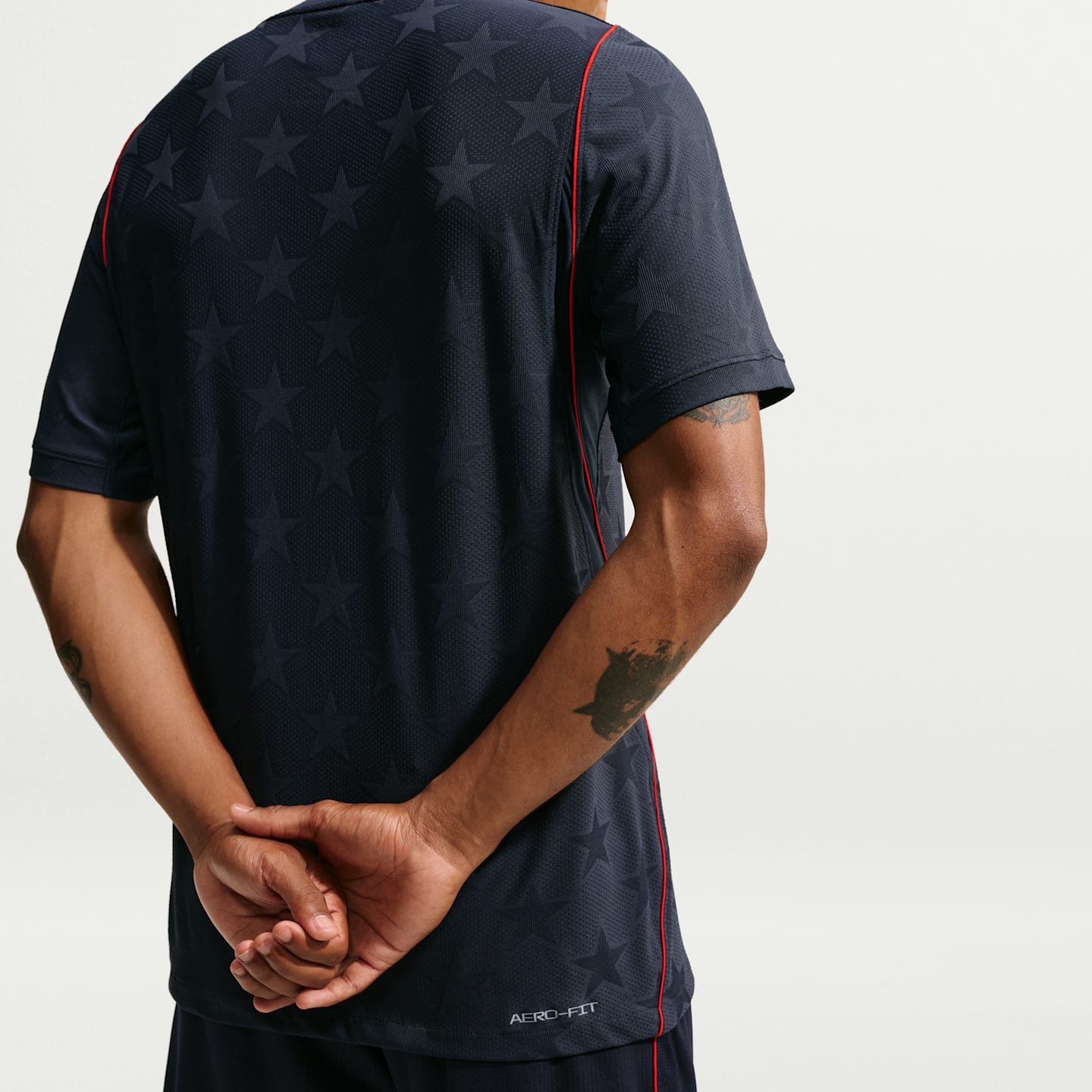 Мужской топ Nike Usmnt 2026 Match Away Aero-FIT Soccer Jersey, цвет: Обсидиановый / Красный — фото 2