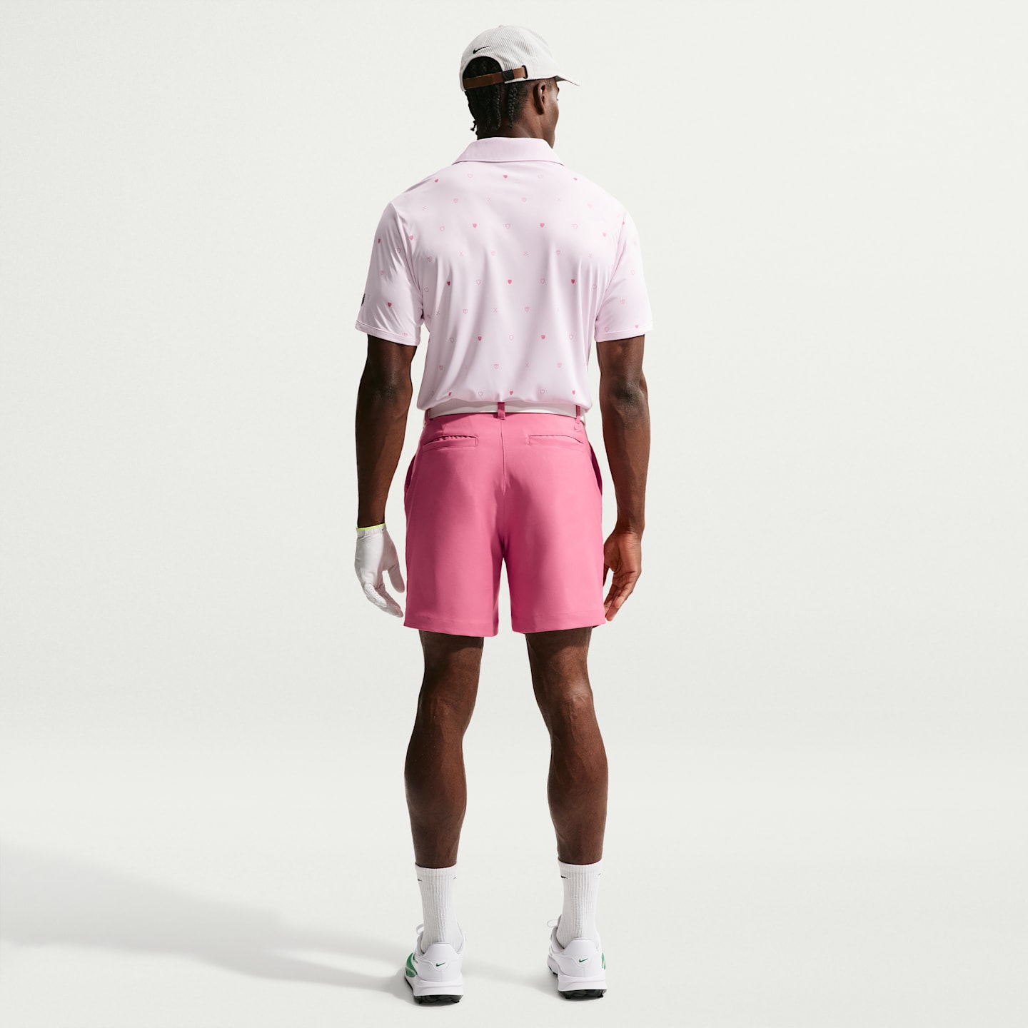 Мужское поло для гольфа Nike Par Dri-FIT с коротким рукавом, цвет: Жемчужный розовый / Пионовый — фото 5