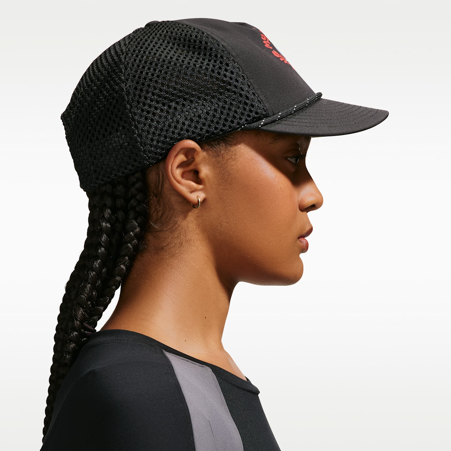 Кепка Nike Pro Dri-FIT Unstructured Happy Pace, цвет: Чёрный / Антрацитовый — фото 2