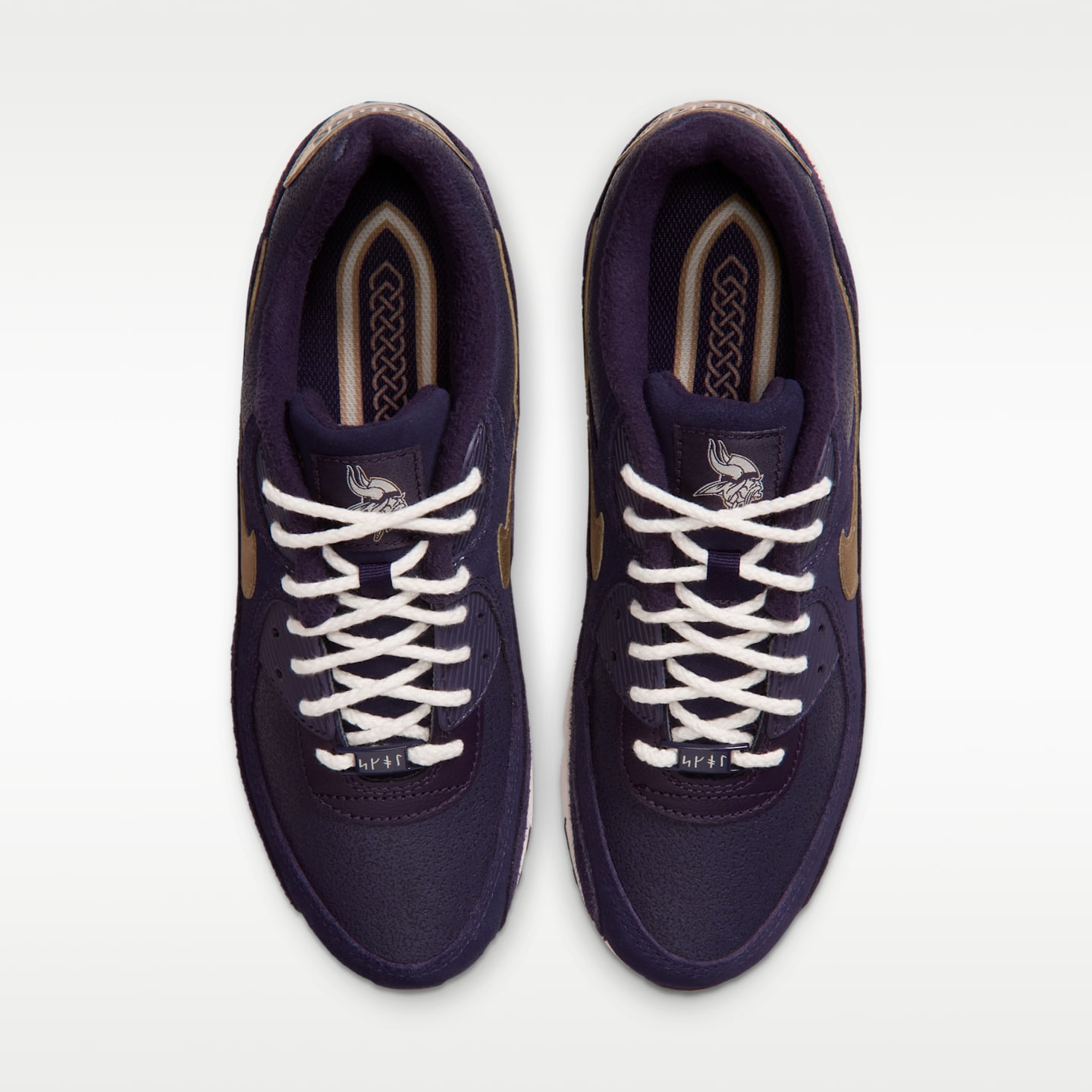 Мужские кроссовки Nike Air Max 90 (Minnesota Vikings) NFL, цвет: Фиолетовый / Бледная слоновая кость — фото 4