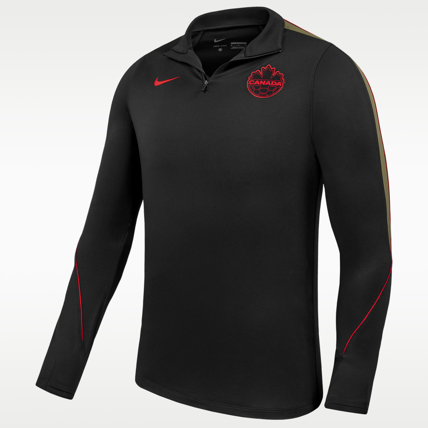Лонгслив Nike Canada Authentic Strike, цвет: Чёрный — фото 1