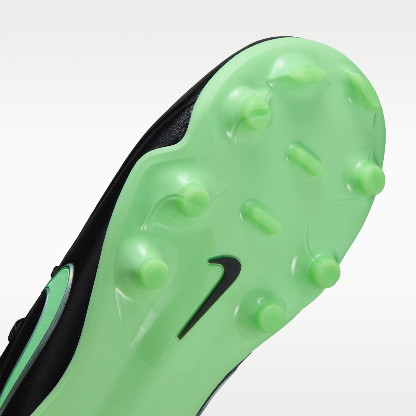 Детские бутсы Nike Jr. Tiempo Maestro Academy Multi-Ground Low-Top Soccer Cleats, цвет: Чёрный / Зелёный — фото 7