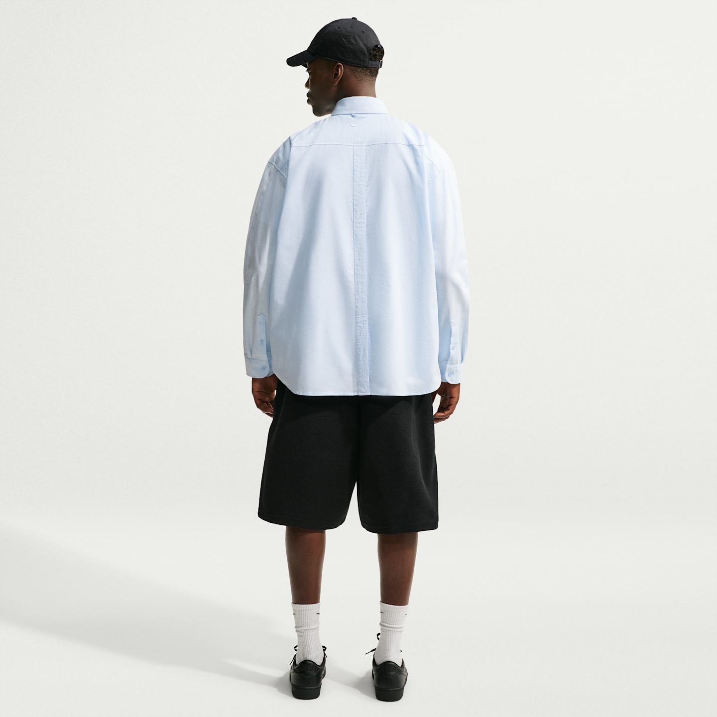 Мужская оксфордская рубашка с длинным рукавом Nike Club Rules, цвет: Синий — фото 5