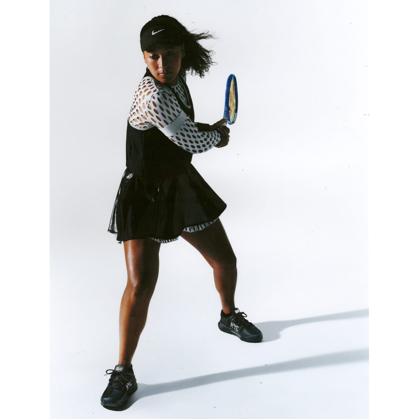 Женская теннисная юбка NikeCourt Dri-FIT Nike Naomi Osaka Slam, цвет: Чёрный / Серебряный — фото 7