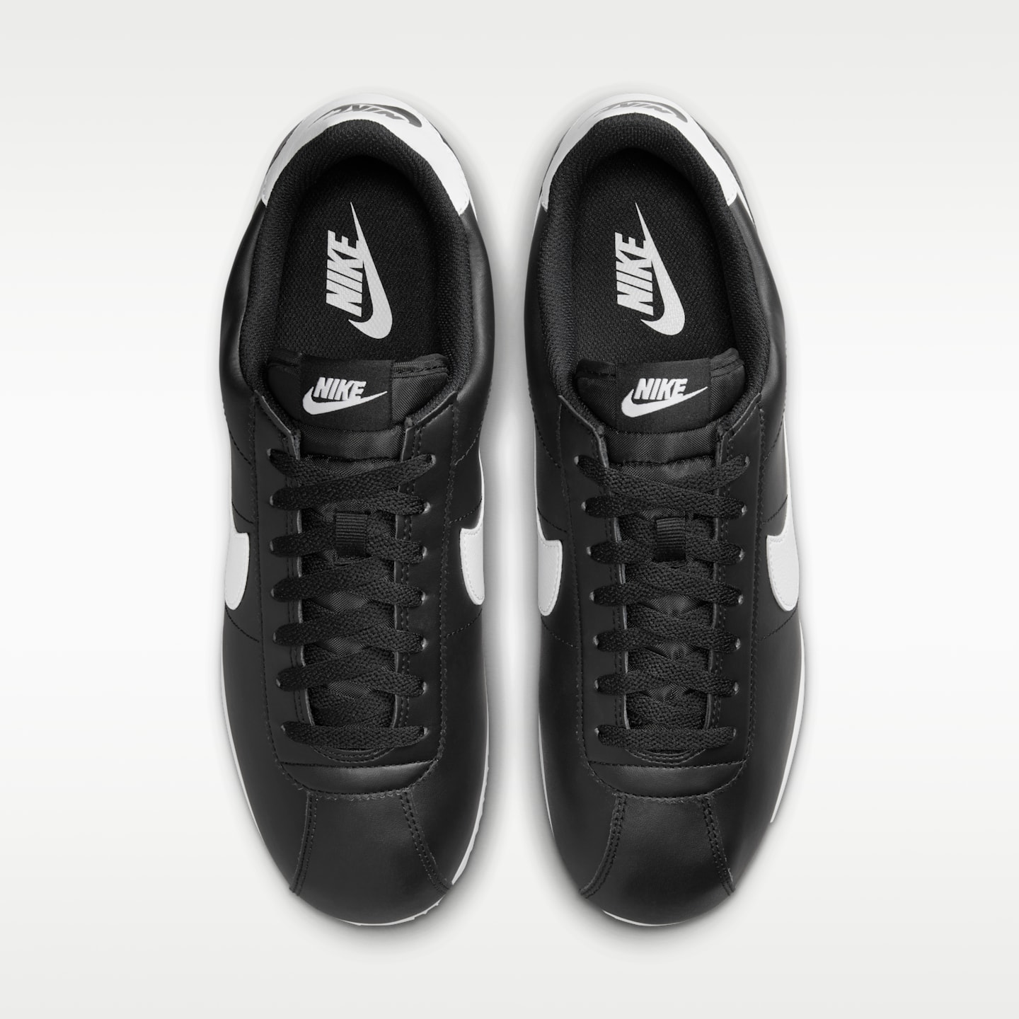 Мужские кроссовки Nike Cortez Leather, цвет: Чёрный / Белый — фото 4
