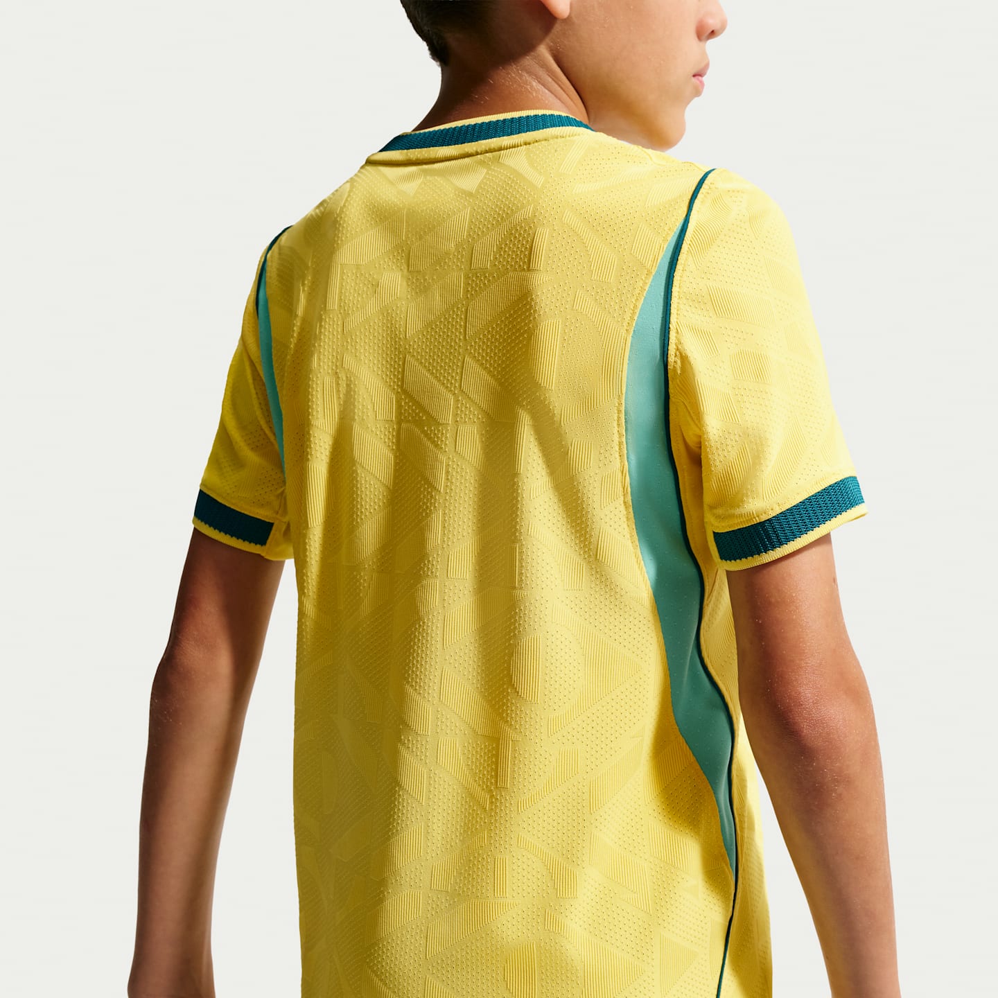 Детский топ Nike Brazil National Team 2026 Match Home Aero-FIT Soccer Jersey, цвет: Бирюзовый — фото 5