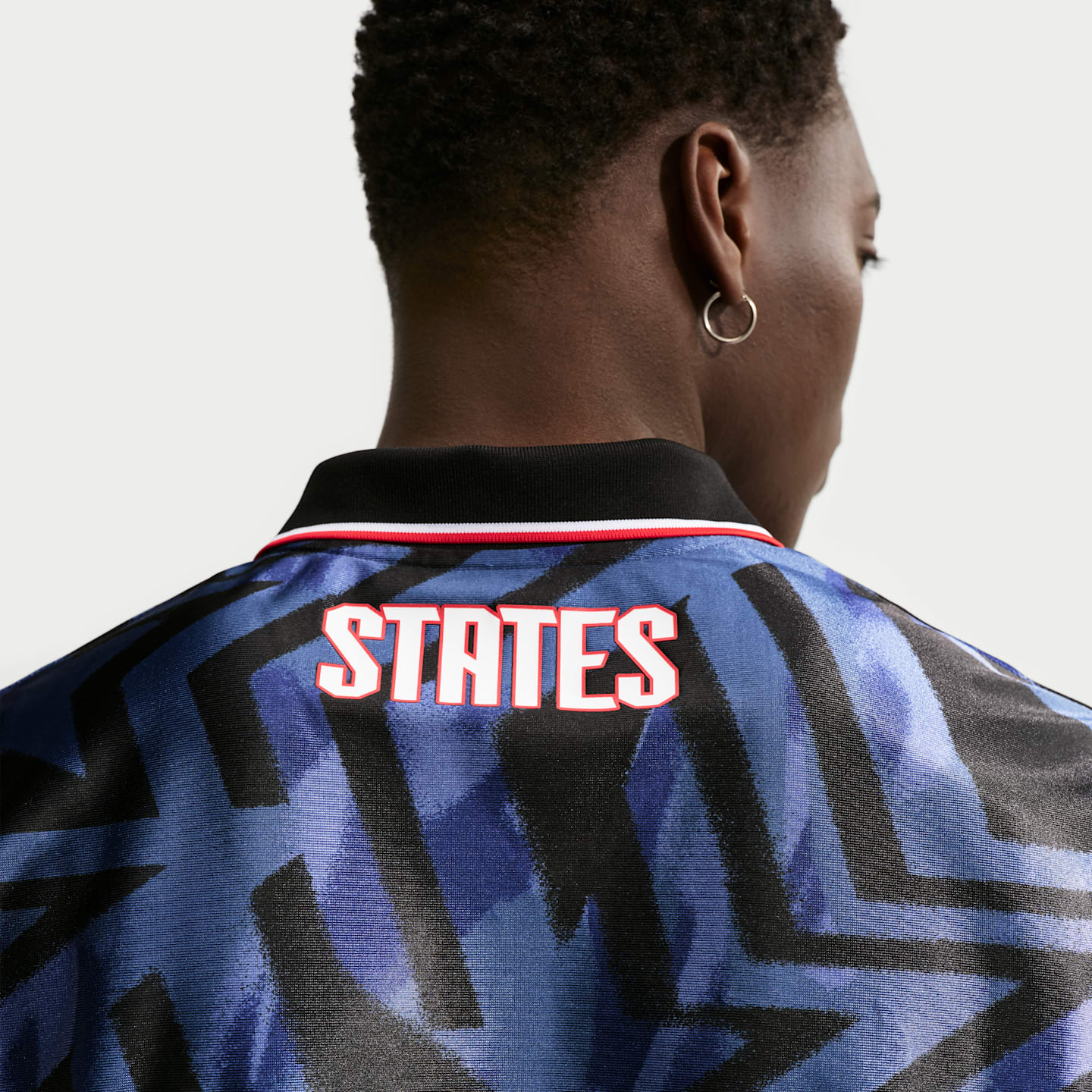 Мужской футбольный топ с короткими рукавами Nike Usmnt Energy Dri-FIT, цвет: Тёмно-синий / Красный — фото 3