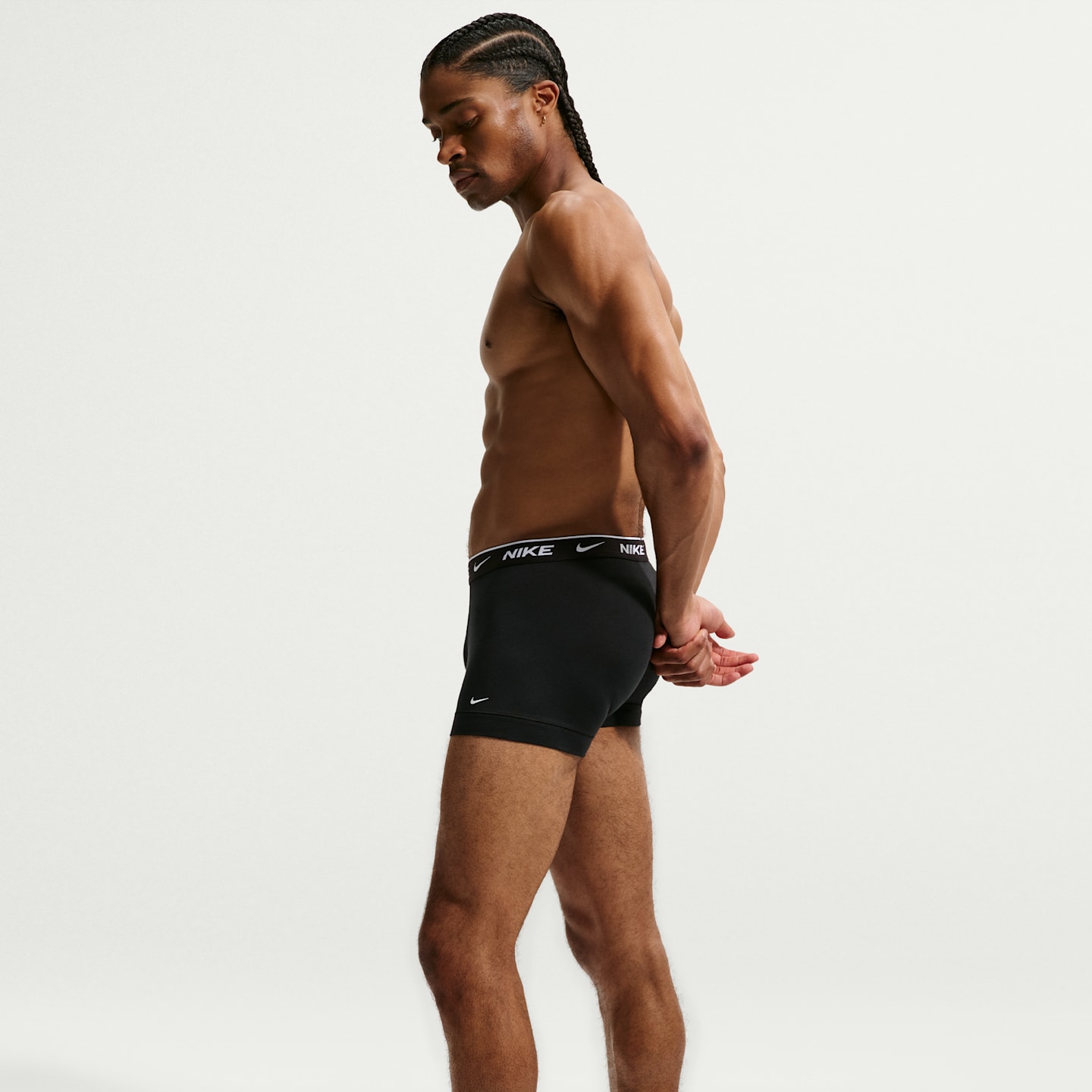 Трусы Essential Dri-FIT для мужчин, хлопок, стрейч, 3 шт. — Nike, цвет: Чёрный — фото 4