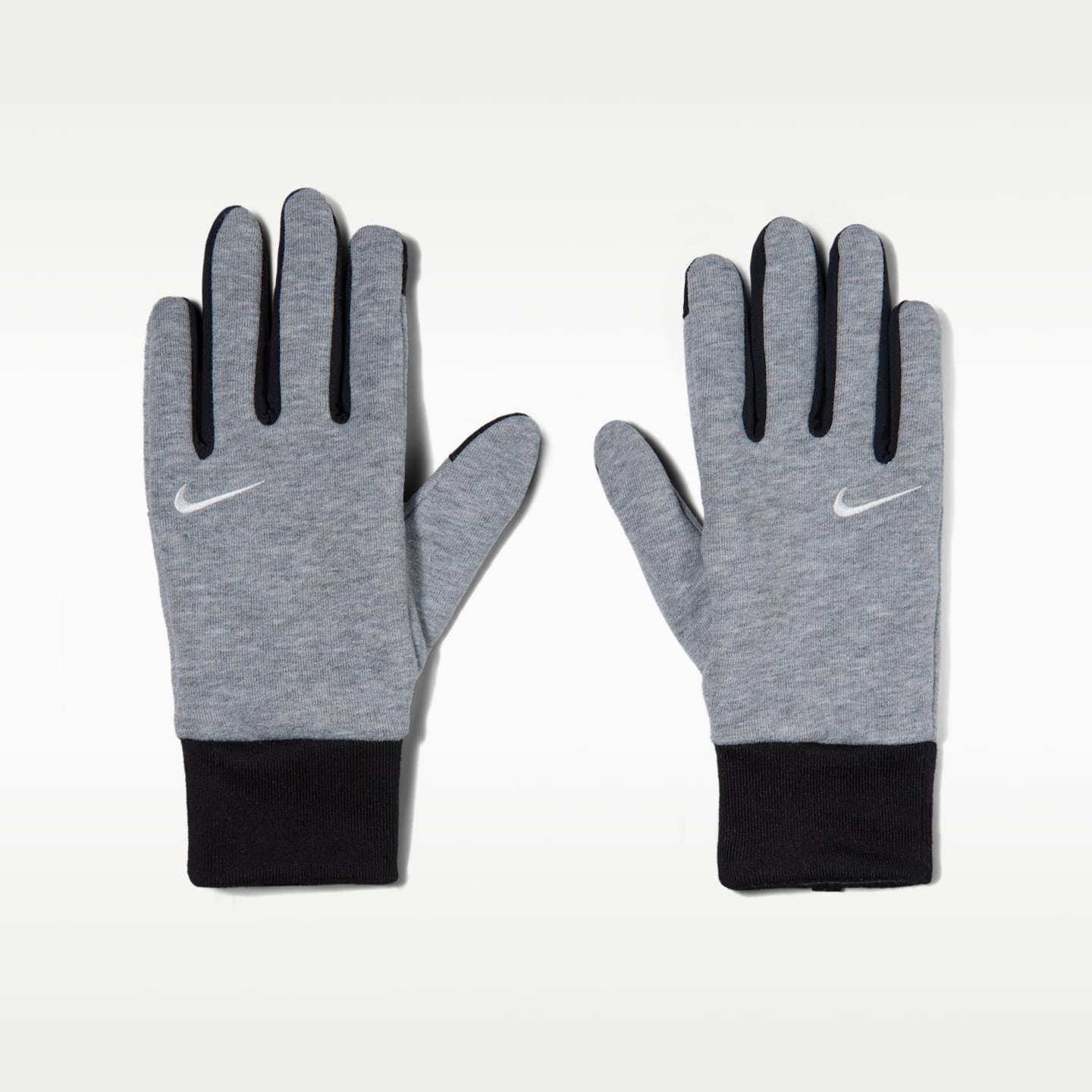 Женские перчатки Nike Studio Fleece Left, цвет: Серый меланжевый / Молочный — фото 1