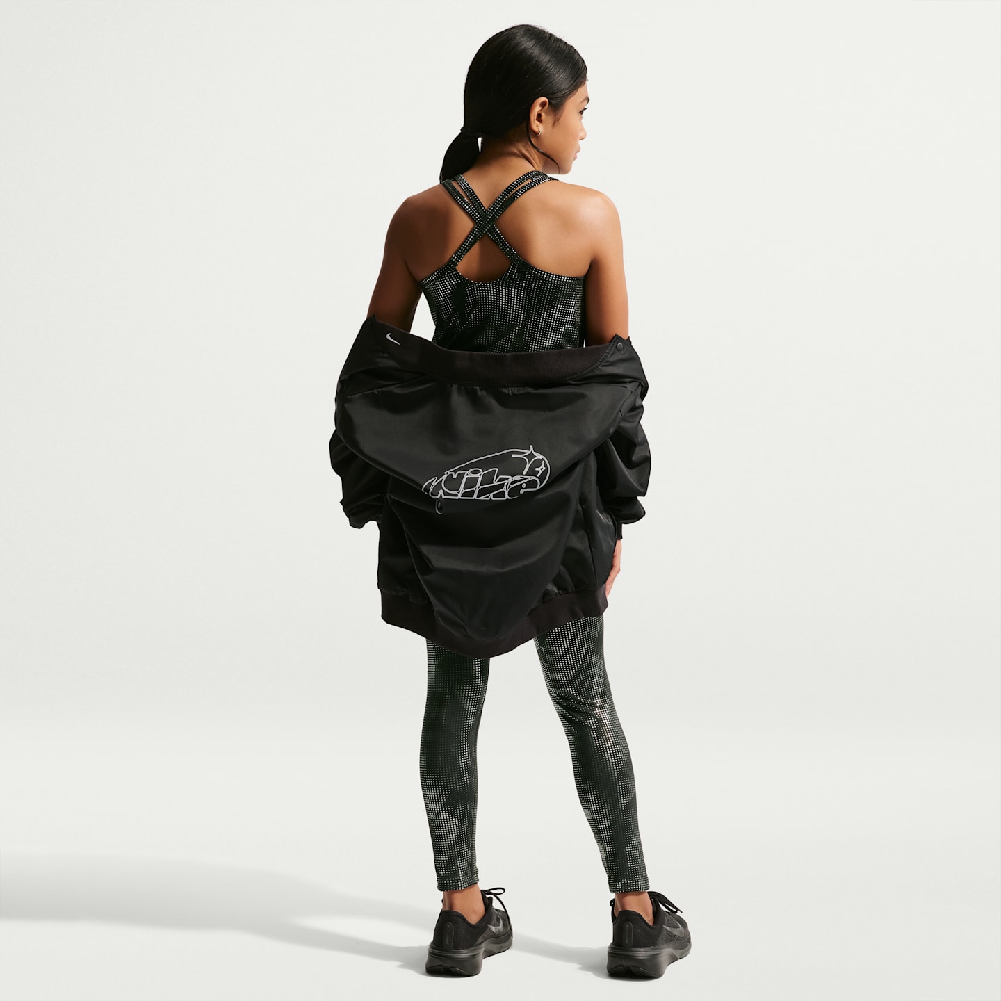 Детская майка для девочек Nike One, цвет: Чёрный — фото 5