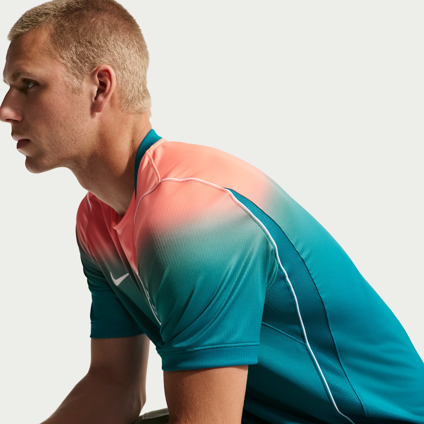 Мужской топ Nike Australia 2026 Stadium Home Dri-FIT Soccer Jersey, цвет: Яркий еловый / Оранжевый — фото 3