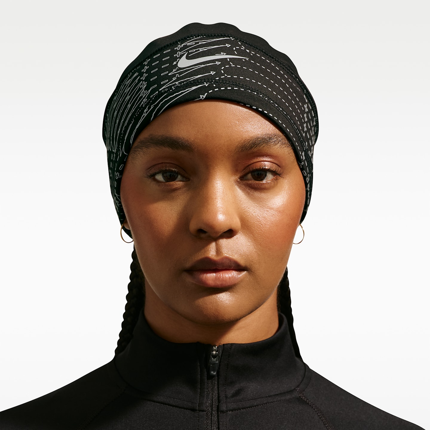 Беговая шапка-бини Nike Terra Dri-FIT без отворота, цвет: Чёрный — фото 3