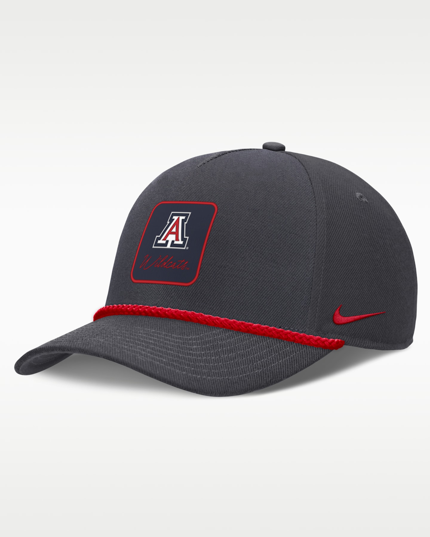 Мужская регулируемая бейсболка Nike Arizona Legacy Letter Rise Dri-FIT College, цвет: Антрацитовый — фото 3