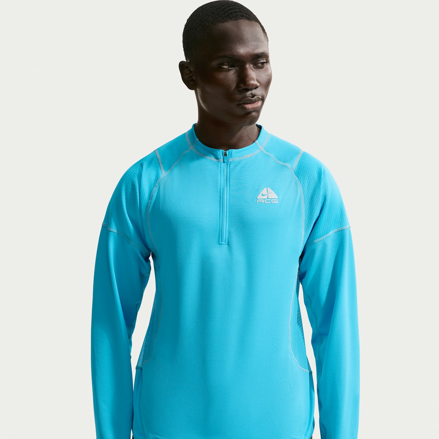 Женский лонгслив Nike ACG Vault Dri-FIT, цвет: Синий / Еловый туманный — фото 1