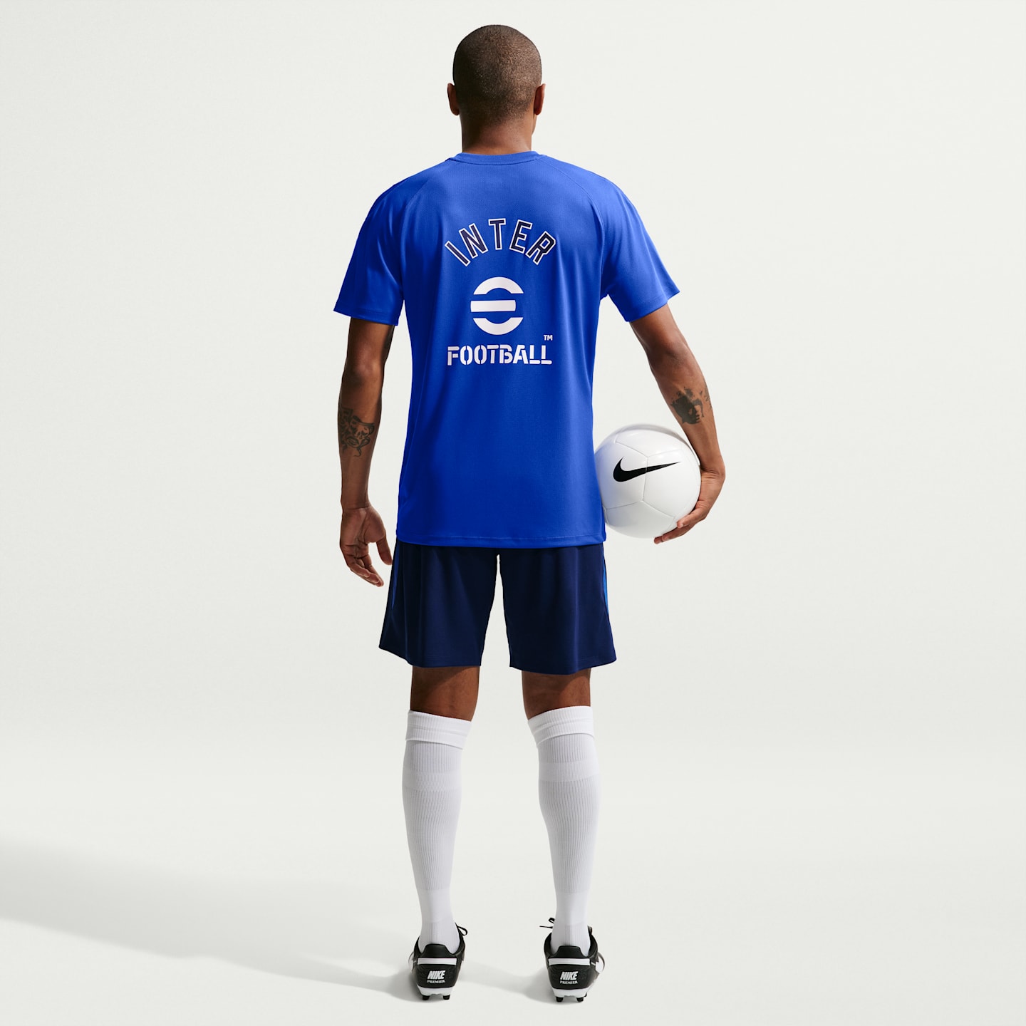 Мужская футбольная футболка Nike Inter Milan Strike Dri-FIT, цвет: Синий / Белый — фото 5