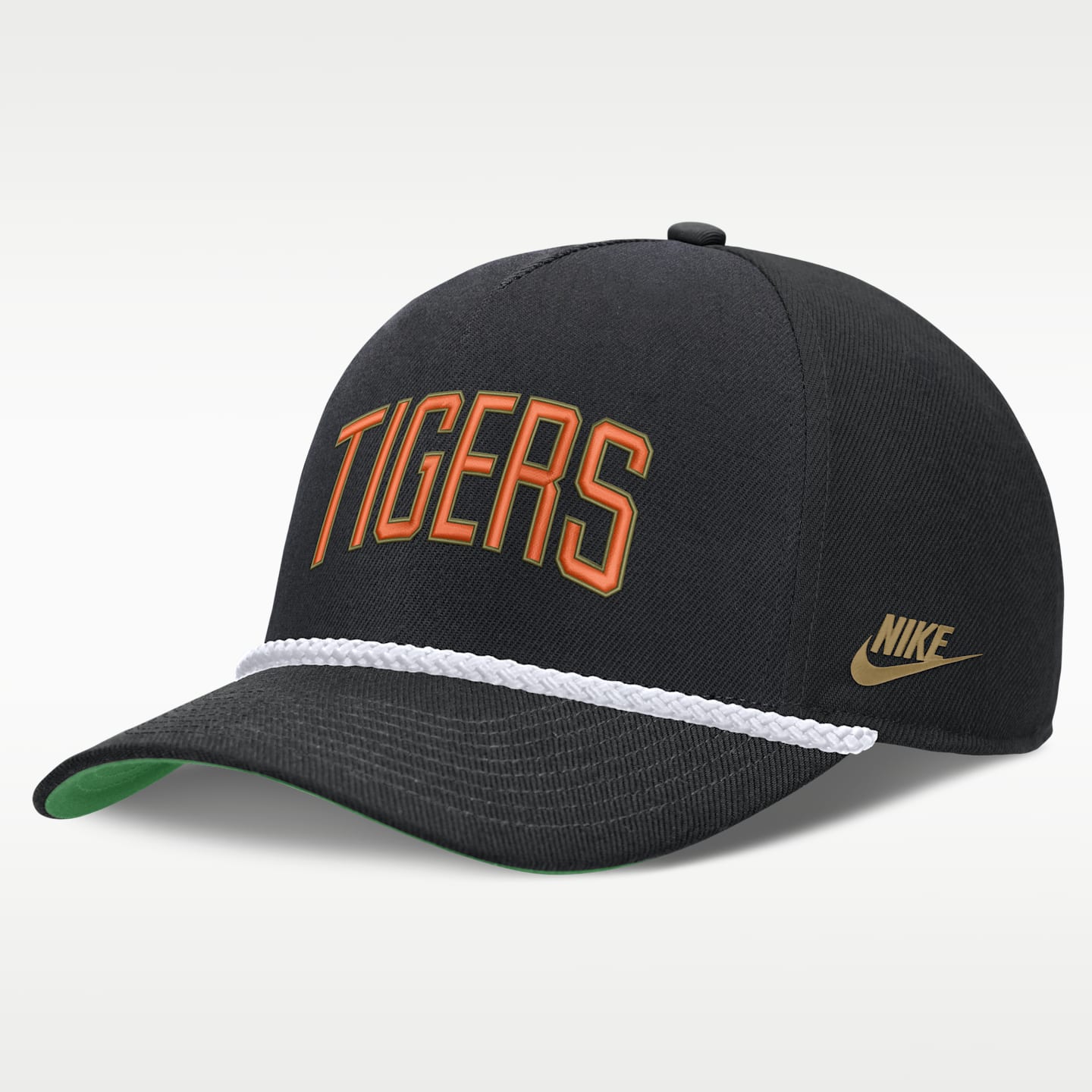 Мужская регулируемая кепка Nike Detroit Tigers Rise MLB, цвет: Чёрный — фото 1