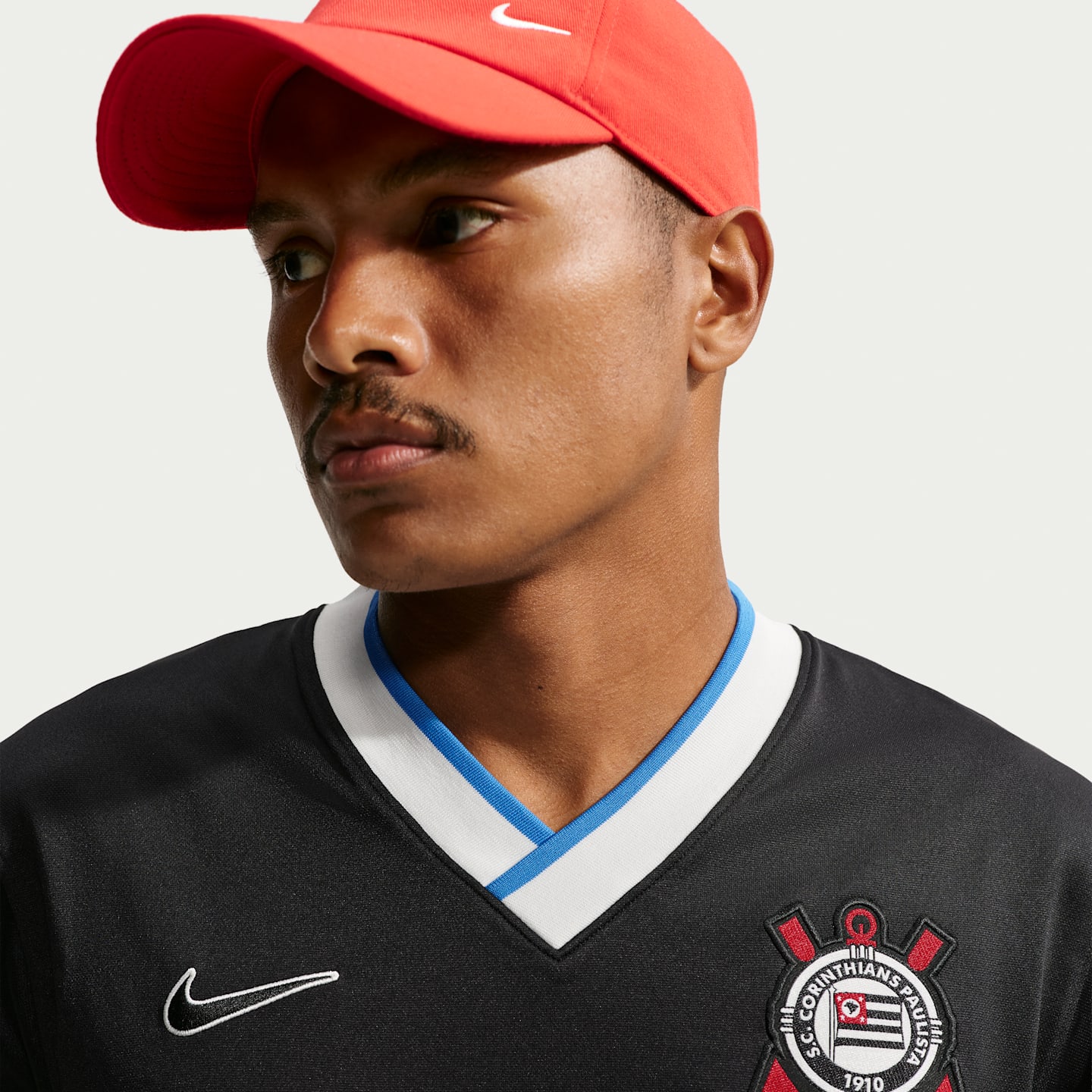 Мужской топ Nike S.C. Corinthians Energy Third Dri-FIT Soccer Long-Sleeve Jersey, цвет: Чёрный / Снежный белый — фото 3