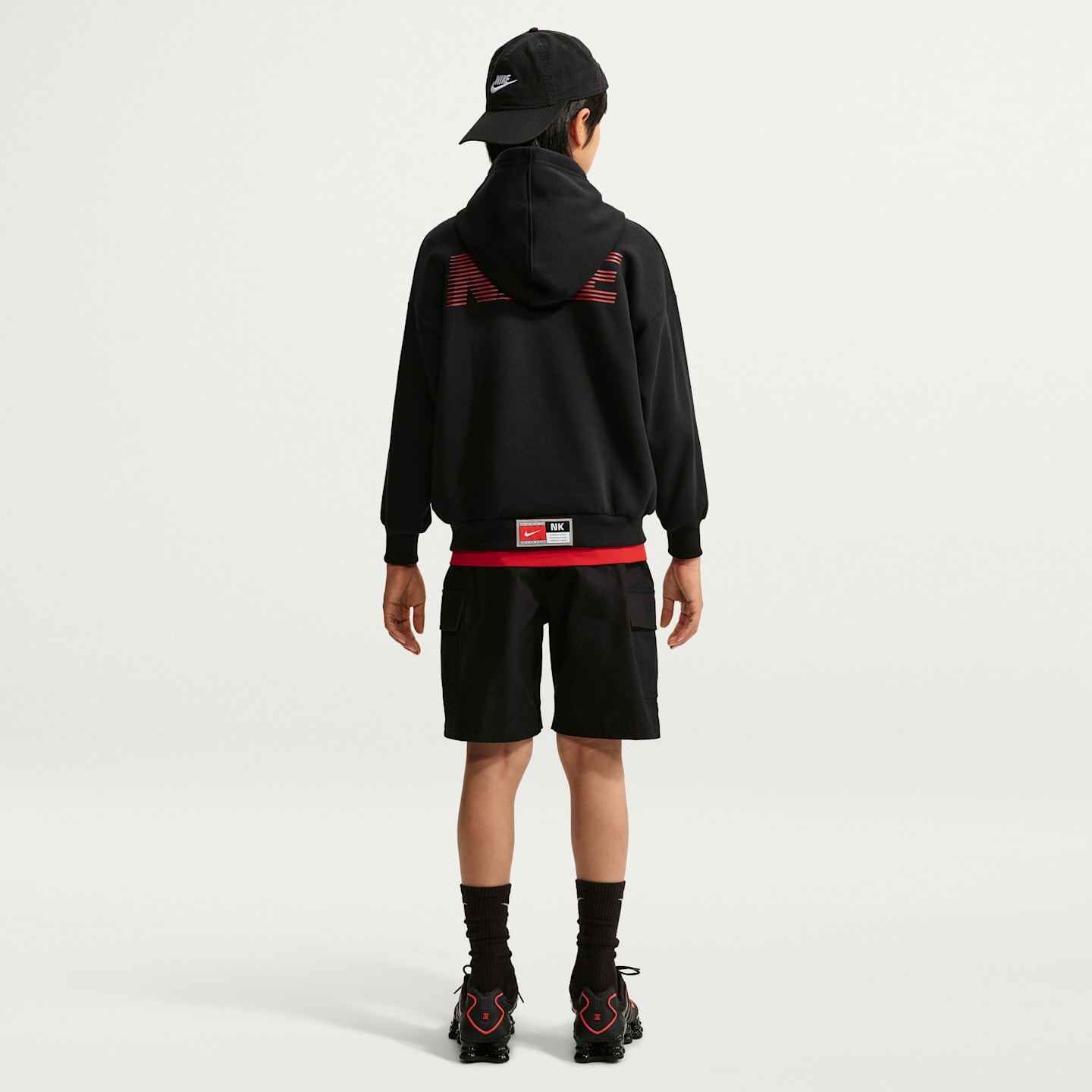 Детское баскетбольное худи Nike Dri-FIT, цвет: Чёрный / Волчий серый — фото 5