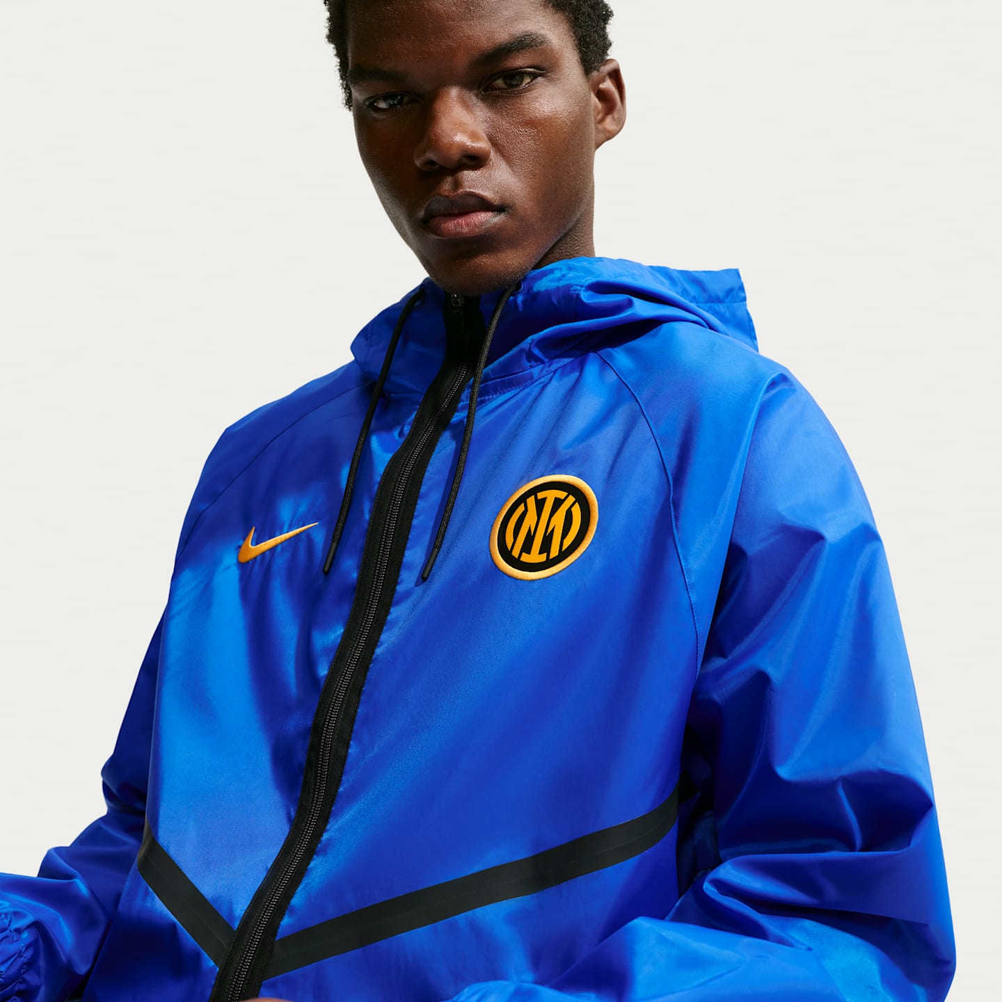 Мужская футбольная куртка Nike Inter Milan Home Dri-FIT Anthem, цвет: Синий / Золотой — фото 3