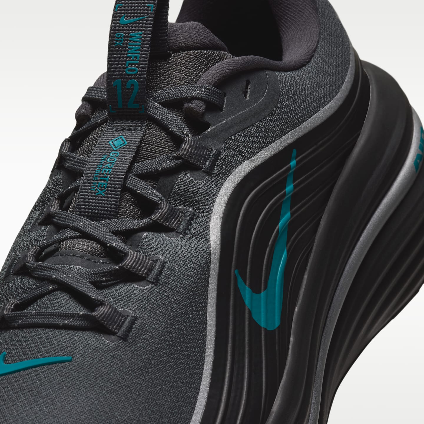 Мужские кроссовки Nike Winflo 12 GORE-TEX Waterproof Road Running, цвет: Антрацитовый / Чёрный — фото 7