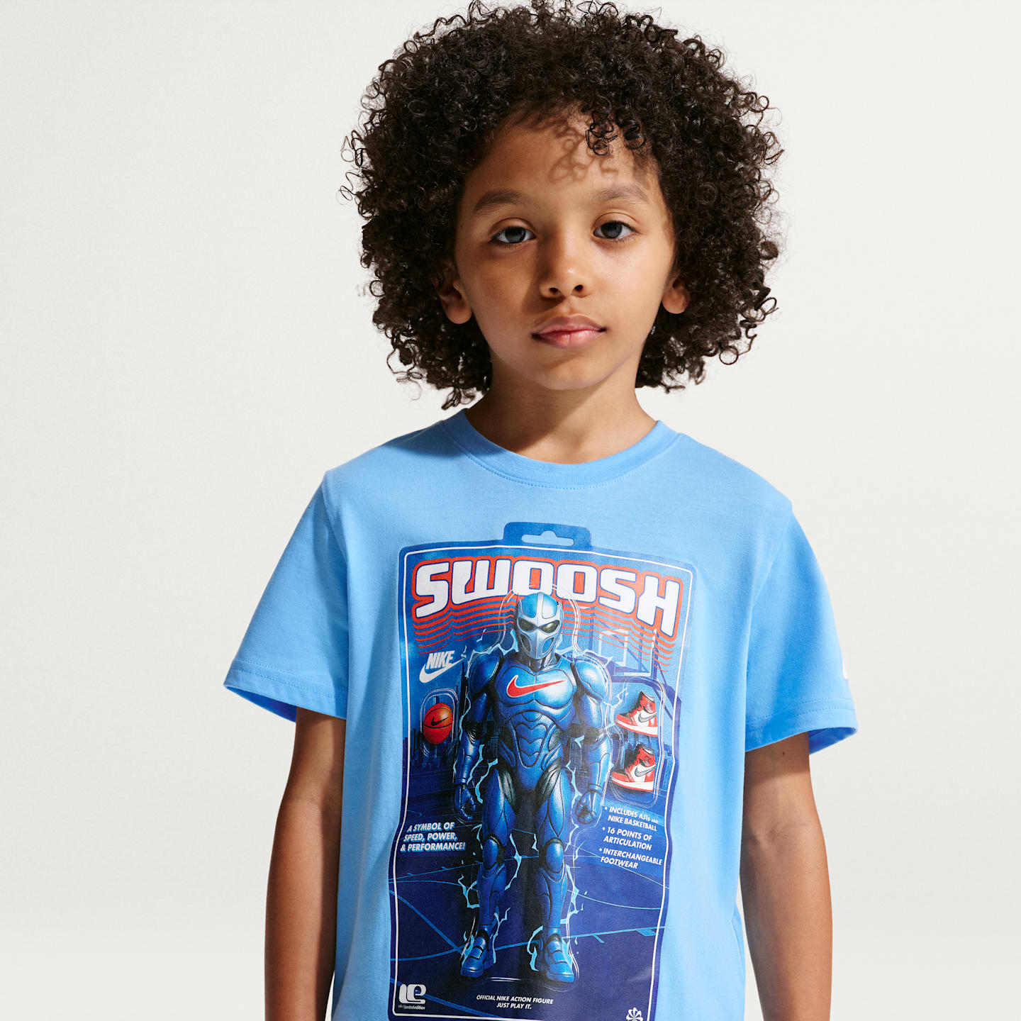 Детская футболка Nike Swoosh Action Figure, цвет: Синий — фото 1