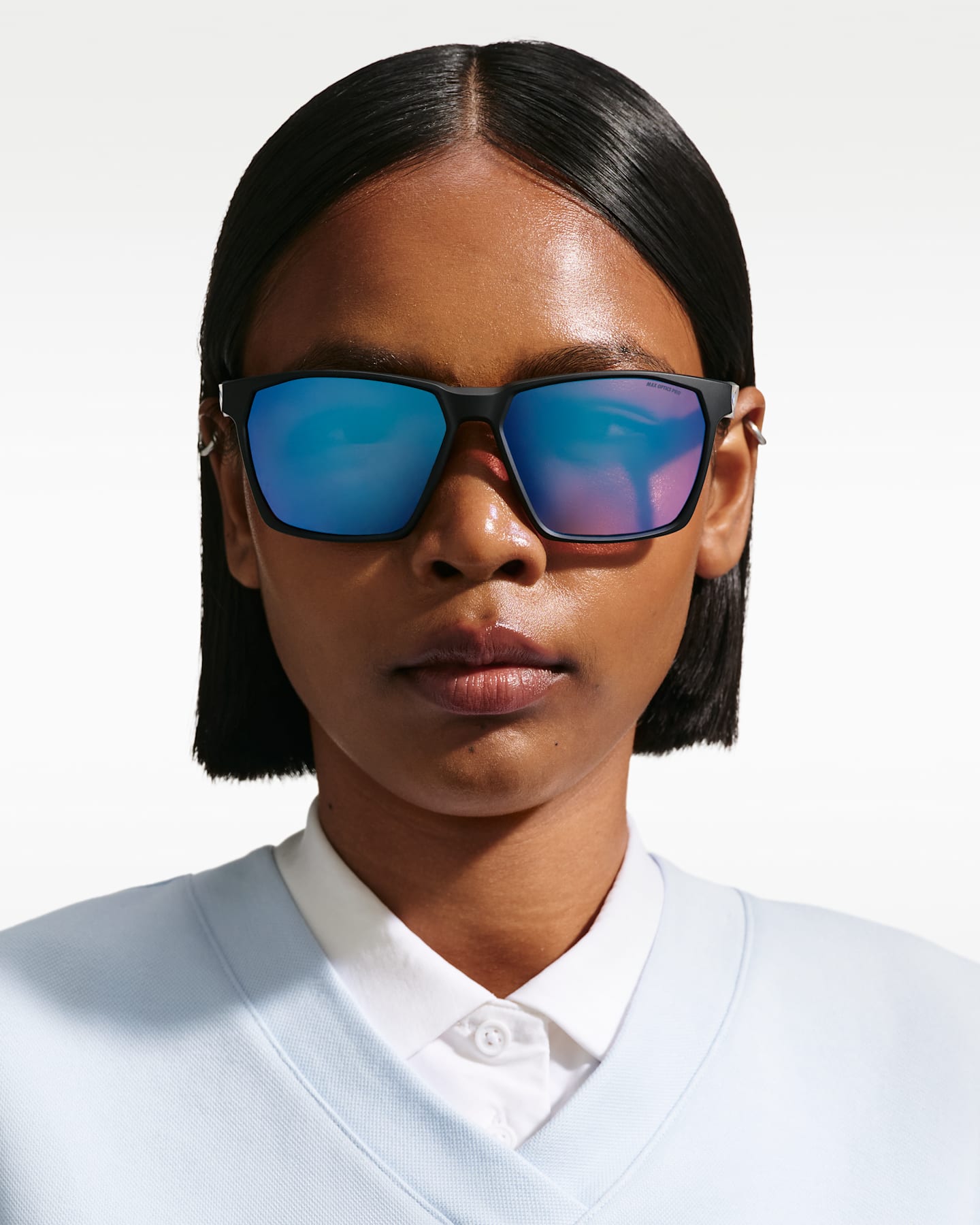 Солнцезащитные очки Nike Maverick Team Road Tint, цвет: Чёрный / Синий — фото 9