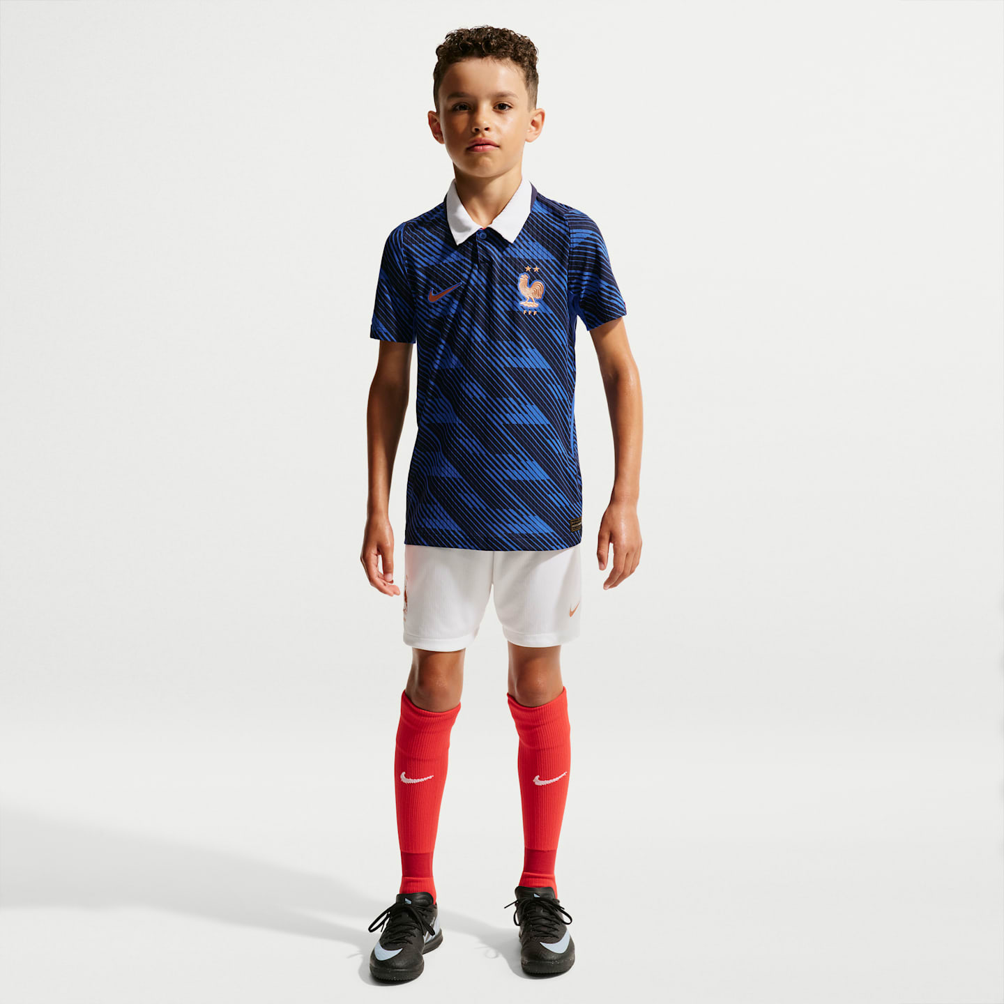 Детский топ Nike France National Team 2026 Match Home Aero-FIT Soccer Jersey, цвет: Королевский синий / Синий — фото 7