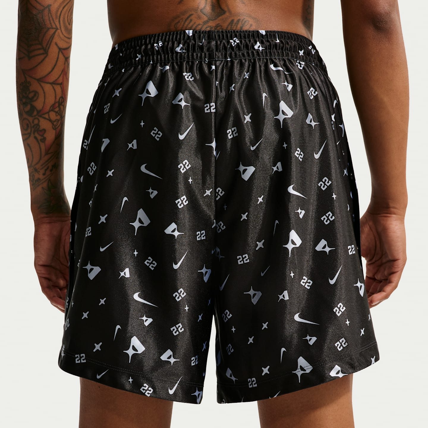 Женские баскетбольные шорты Nike A'ja Wilson Dri-FIT, цвет: Чёрный / Синий — фото 3