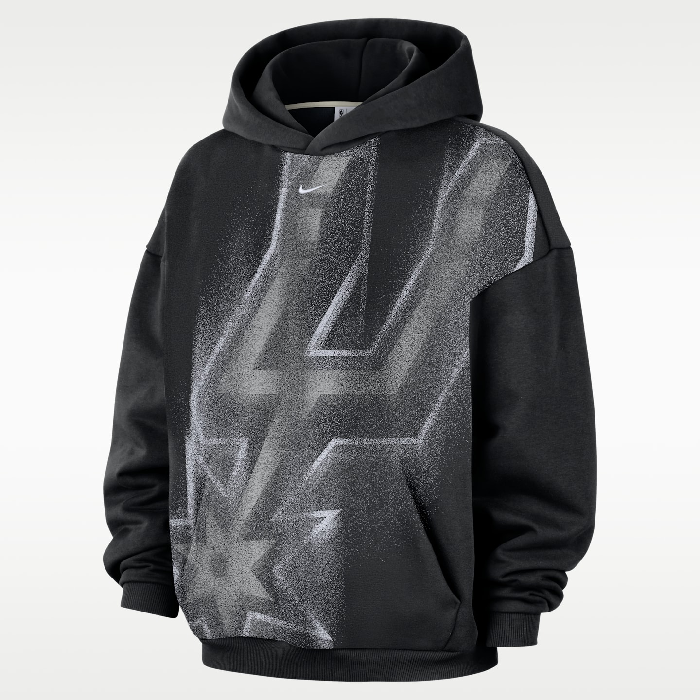 Мужское худи Nike San Antonio Spurs Standard Issue NBA Fleece Basketball, цвет: Чёрный / Белый — фото 1