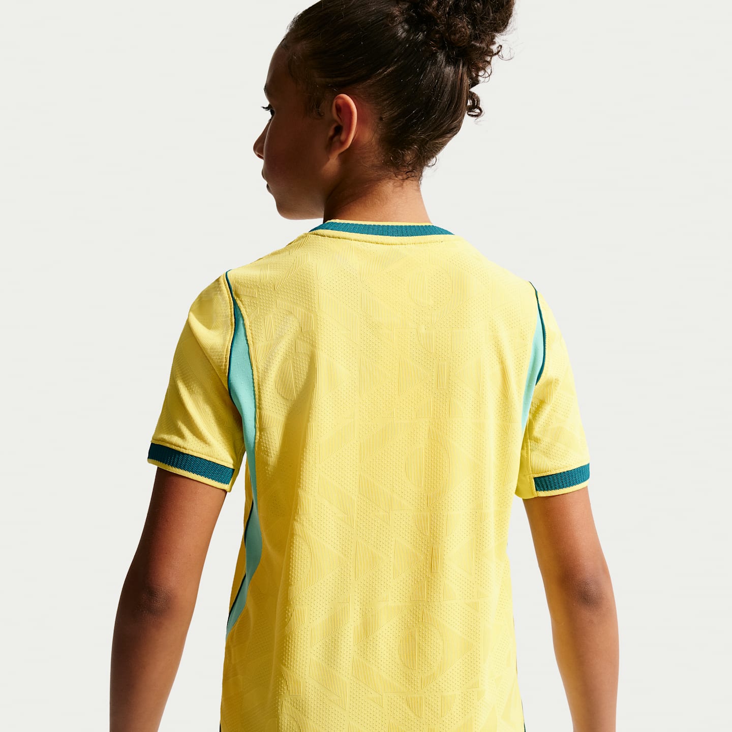 Детский топ Nike Brazil National Team 2026 Match Home Aero-FIT Soccer Jersey, цвет: Бирюзовый — фото 4