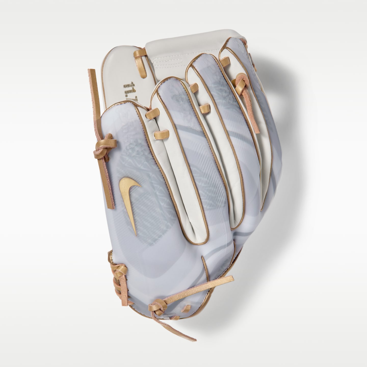 Женские перчатки Nike Vapor Elite Fastpitch Softball Infield (Right-Hand Throw), цвет: Белый / Металлик золотой — фото 4