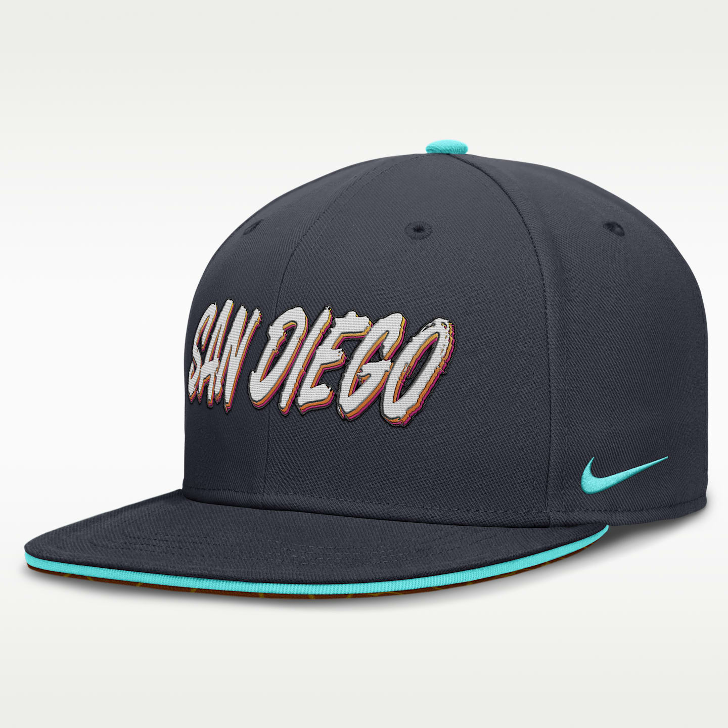 Мужская бейсболка Nike San Diego Padres City Connect True Dri-FIT MLB, цвет: Тёмно-синий / Аквамариновый — фото 1