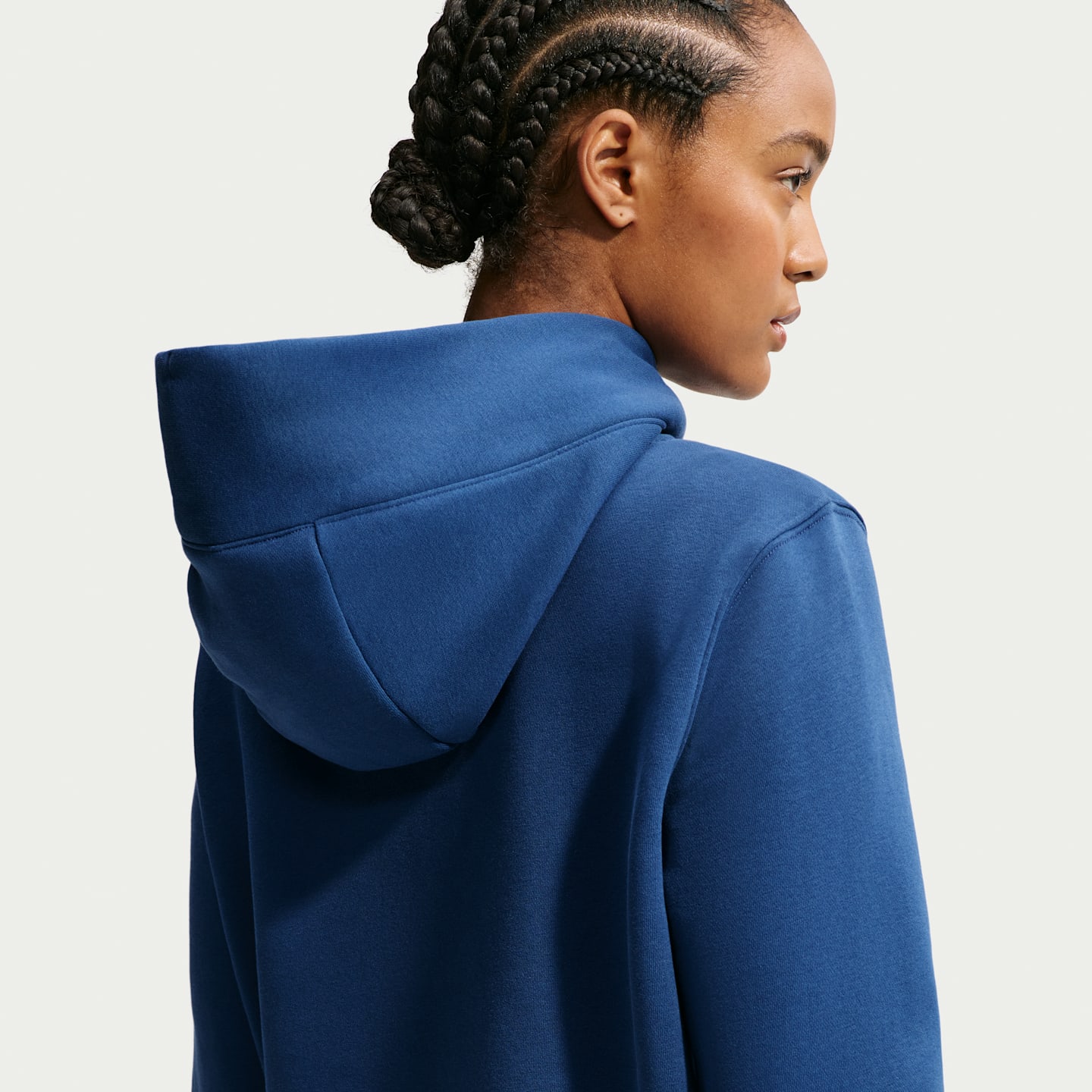 Женское футбольное флисовое худи Nike Brazil Phoenix, цвет: Синий — фото 2