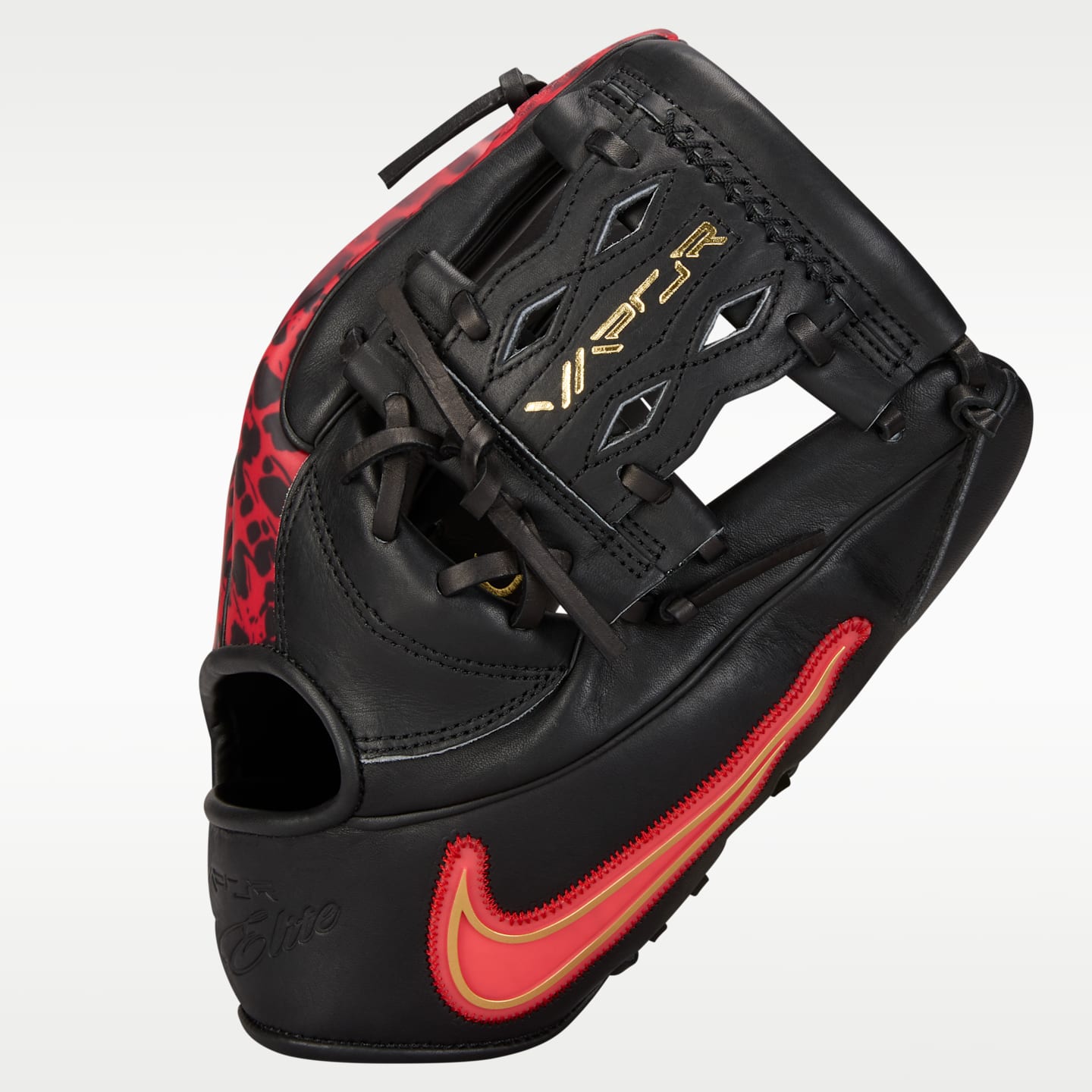 Бейсбольная перчатка Nike Vapor Elite Infield Snake Eyes Web для правши, цвет: Чёрный / Яркий малиновый — фото 5