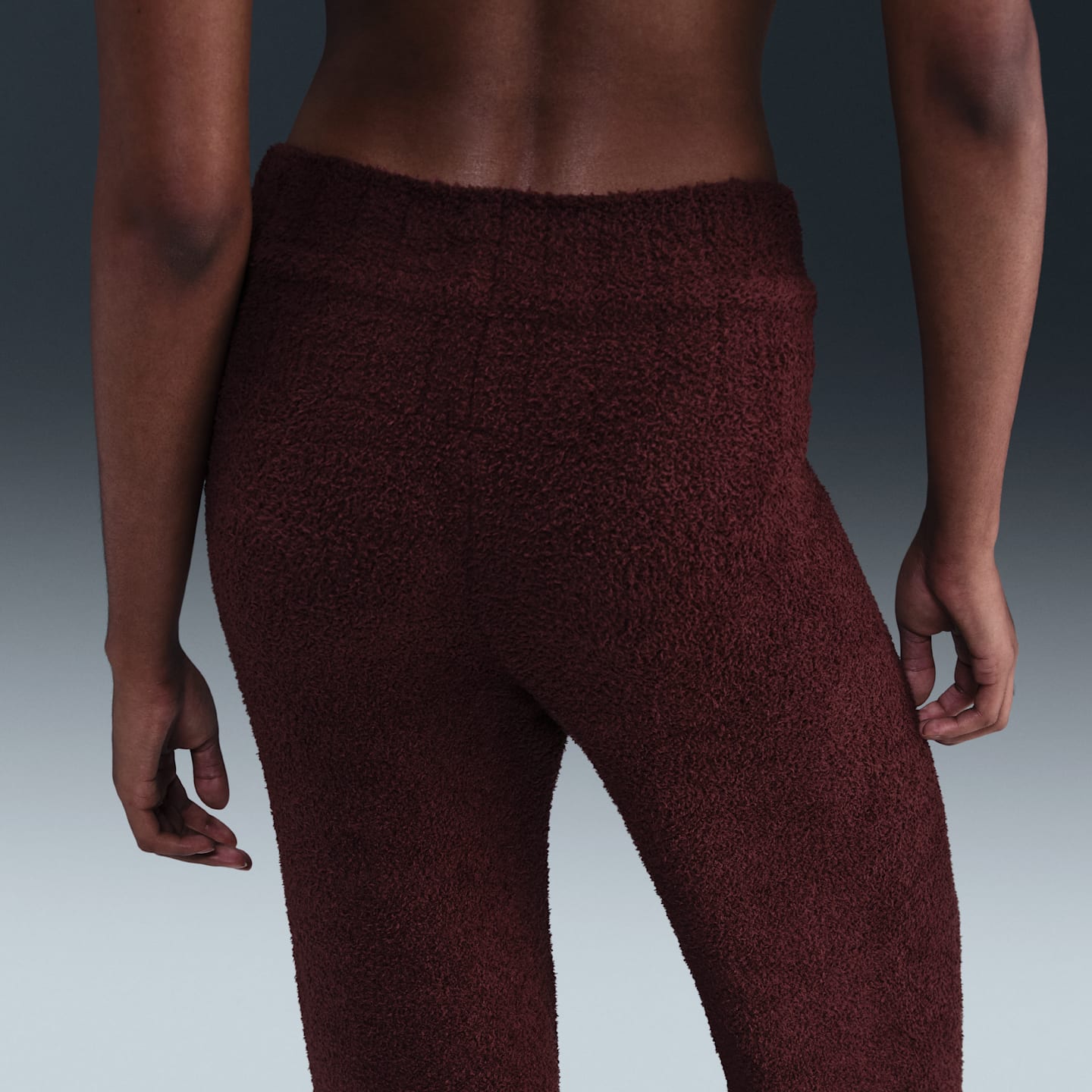 Женские брюки Nike Sportswear Phoenix Cozy Bouclé Slim Knit, цвет: Бордовый — фото 3