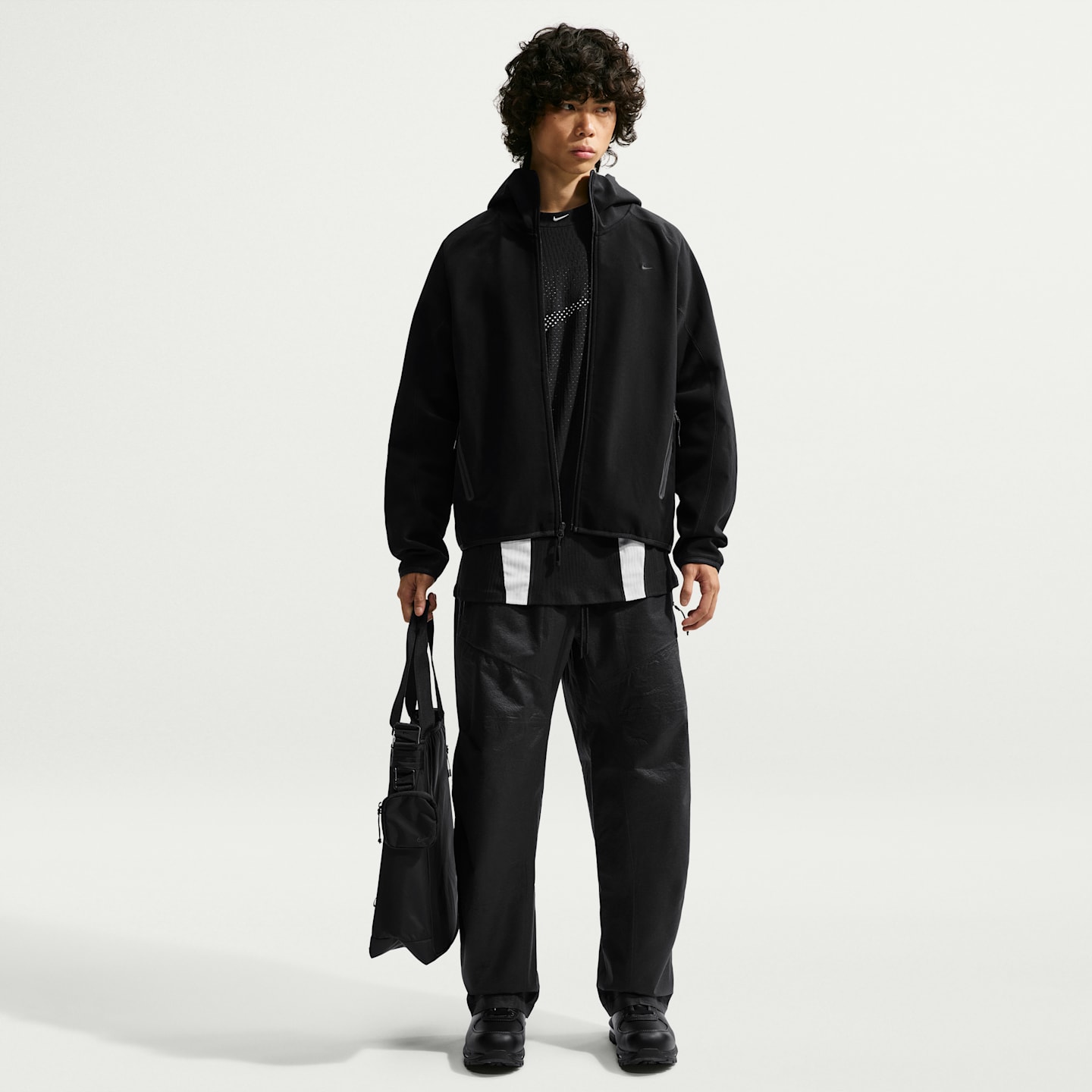 Мужская куртка Nike Tech Loose Therma-FIT Shori Knit, цвет: Чёрный — фото 4