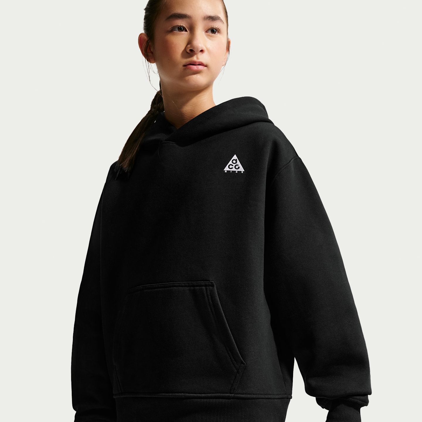 Детское худи Nike ACG Relaxed Fleece, цвет: Чёрный — фото 2