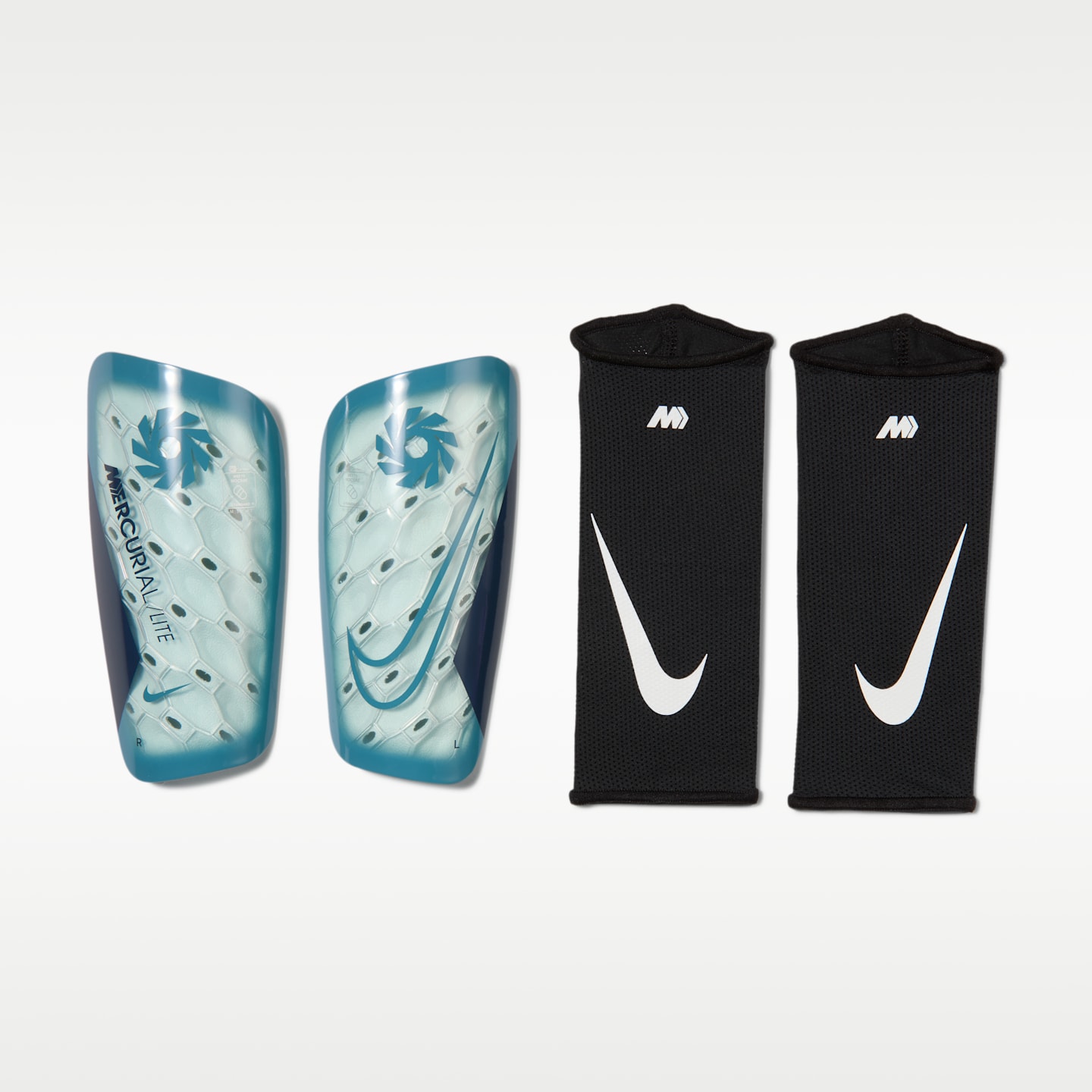 Футбольные щитки Nike Mercurial Lite Erling Haaland, цвет: Синий — фото 1