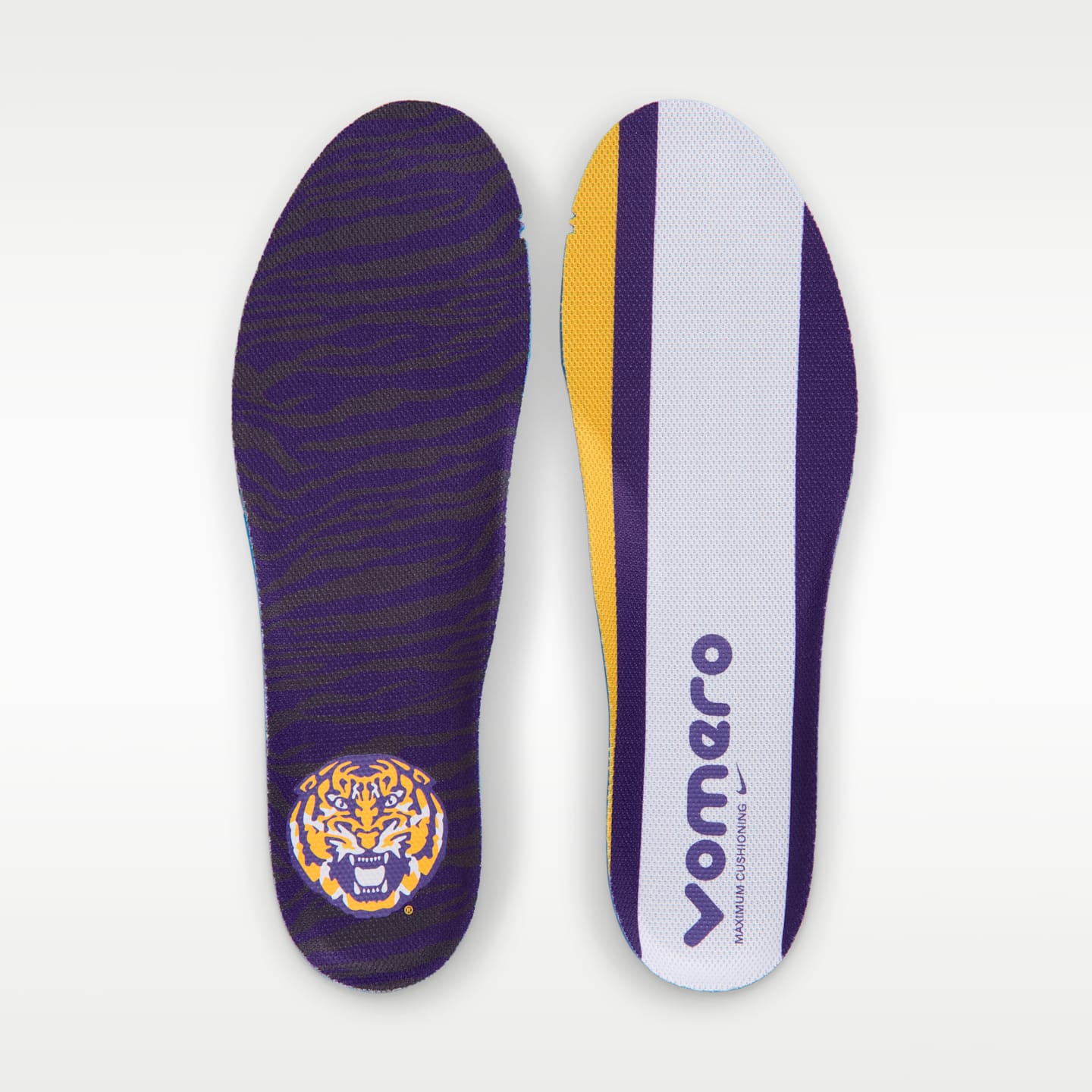 Мужские кроссовки Nike College Vomero 18 (LSU) Road Running, цвет: Фиолетовый / Золотой — фото 10
