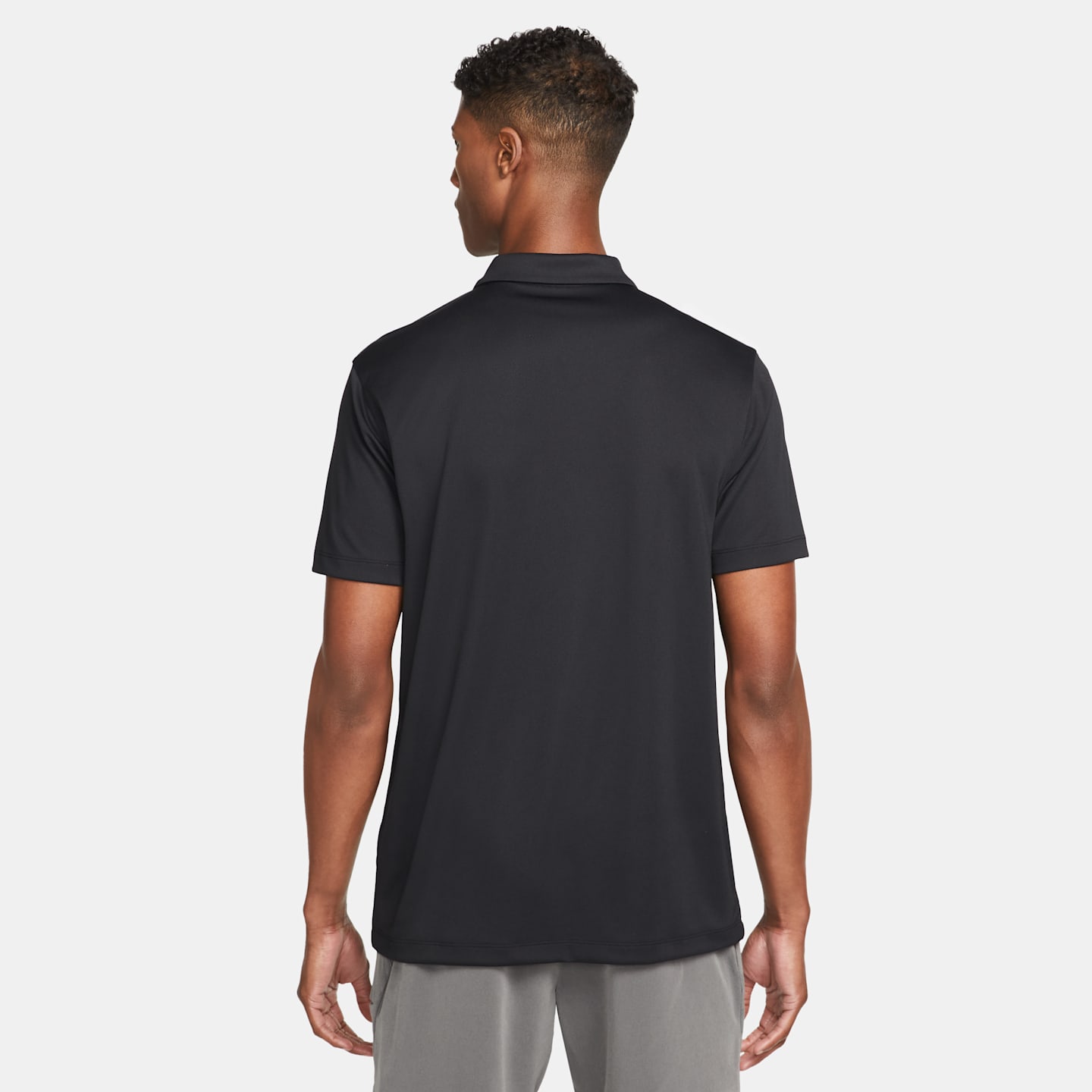 Мужское поло Nike NikeCourt Dri-FIT Tennis Polo, цвет: Чёрный / Белый — фото 2