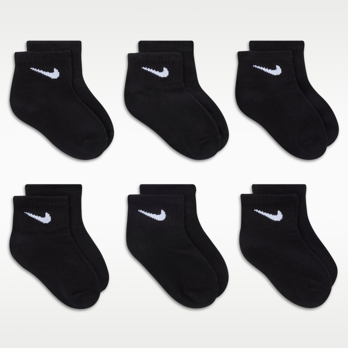 Носки Swoosh для детей, низкие, 6 шт. — Nike, цвет: Чёрный — фото 2
