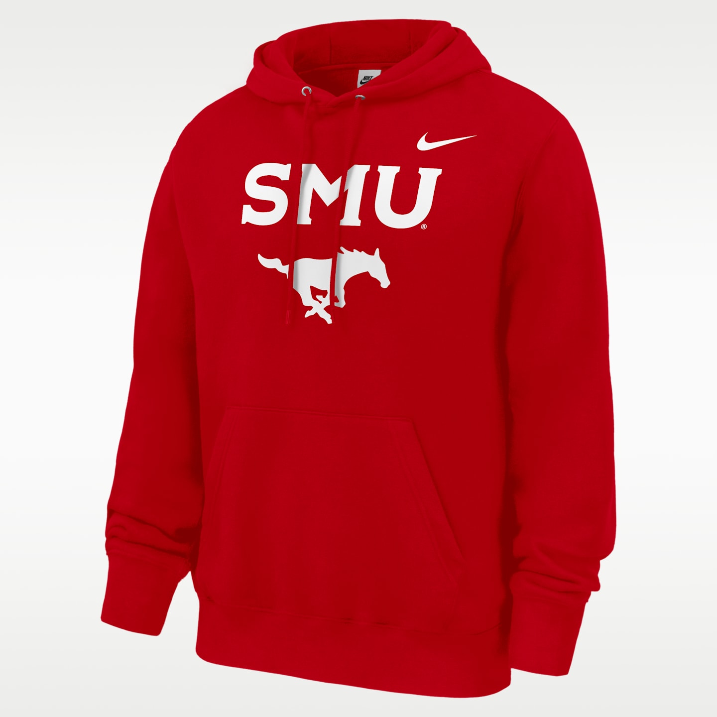 Мужское худи Nike SMU Mustangs Club Football Fleece Pullover, цвет: Красный — фото 1