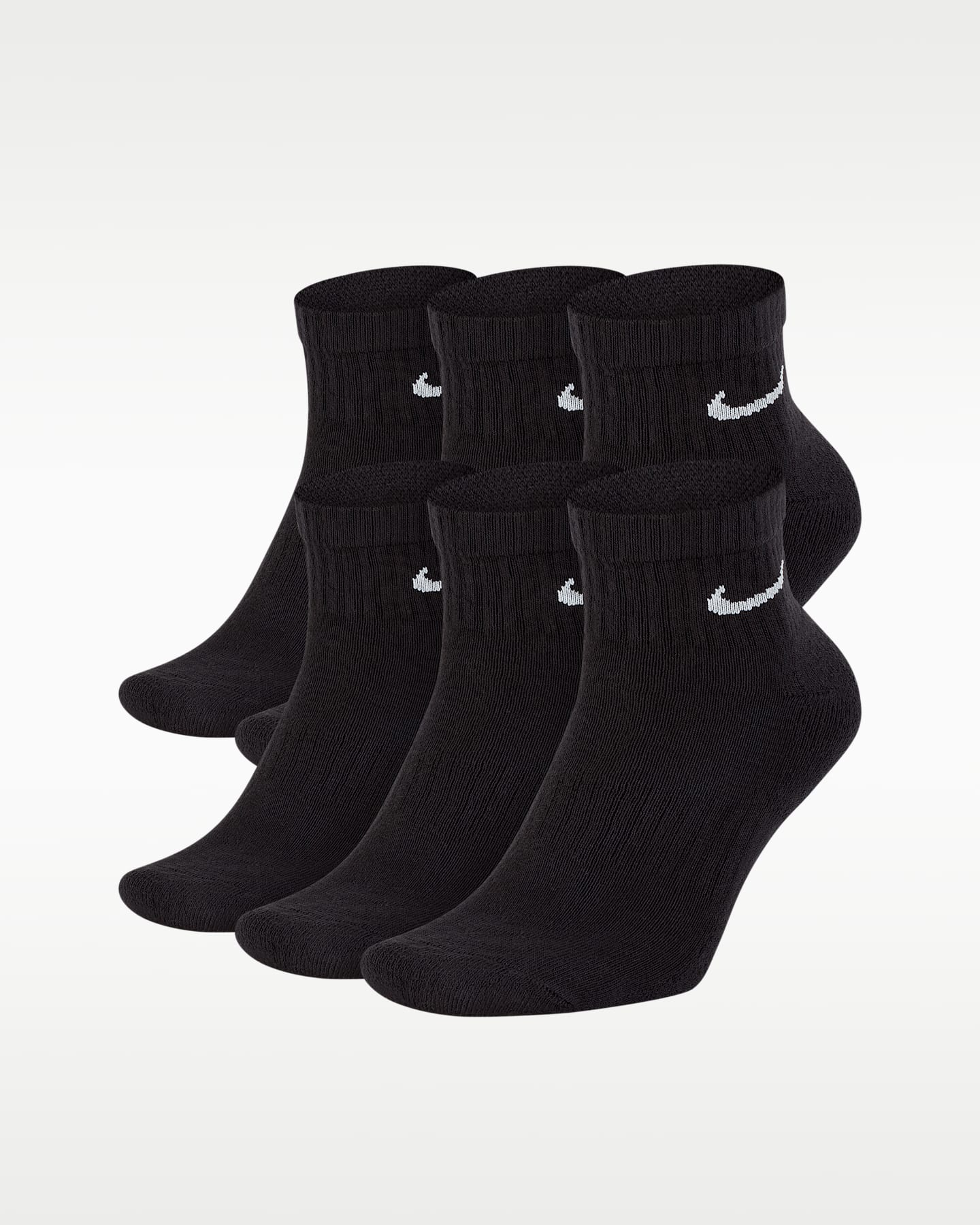 Носки Everyday Training для детей, низкие, 6 шт. — Nike, цвет: Чёрный / Белый — фото 3