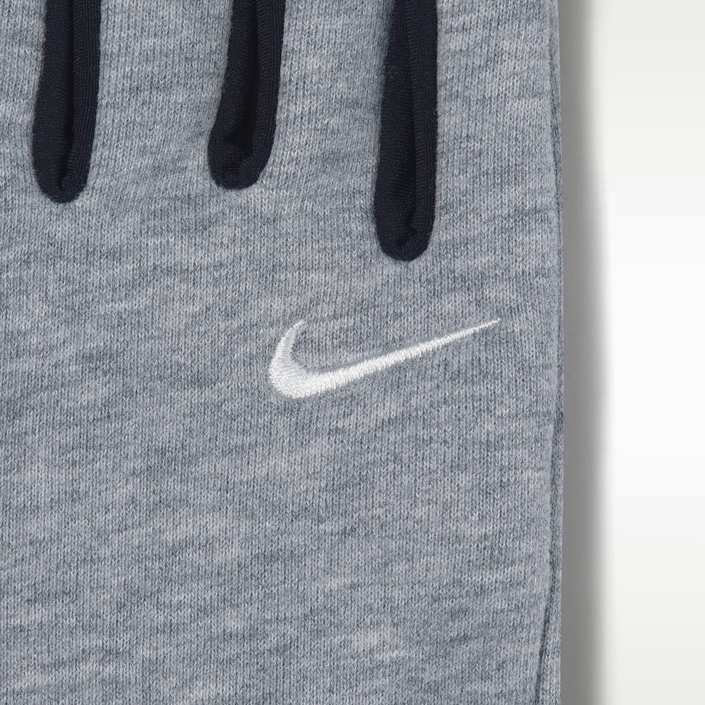 Женские перчатки Nike Studio Fleece Gloves (1 Pair), цвет: Серый меланжевый / Молочный — фото 3