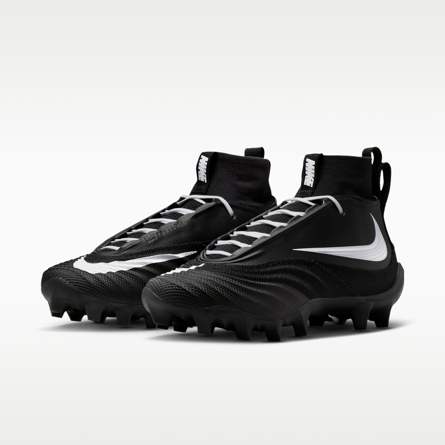 Мужские бутсы Nike Alpha Menace 5 Pro Football Cleats, цвет: Чёрный / Белый — фото 5