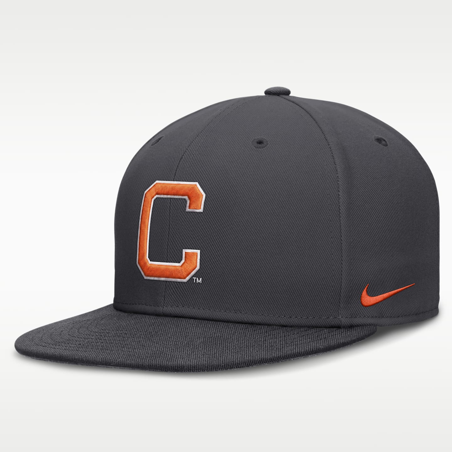 Мужская бейсболка Nike Clemson Pro Dri-FIT College, фиксированный размер, цвет: Антрацитовый — фото 1