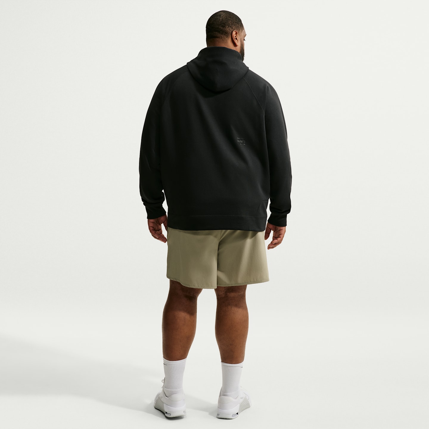 Мужское тренировочное флисовое худи Nike N.A.C. Dri-FIT оверсайз, цвет: Чёрный — фото 10